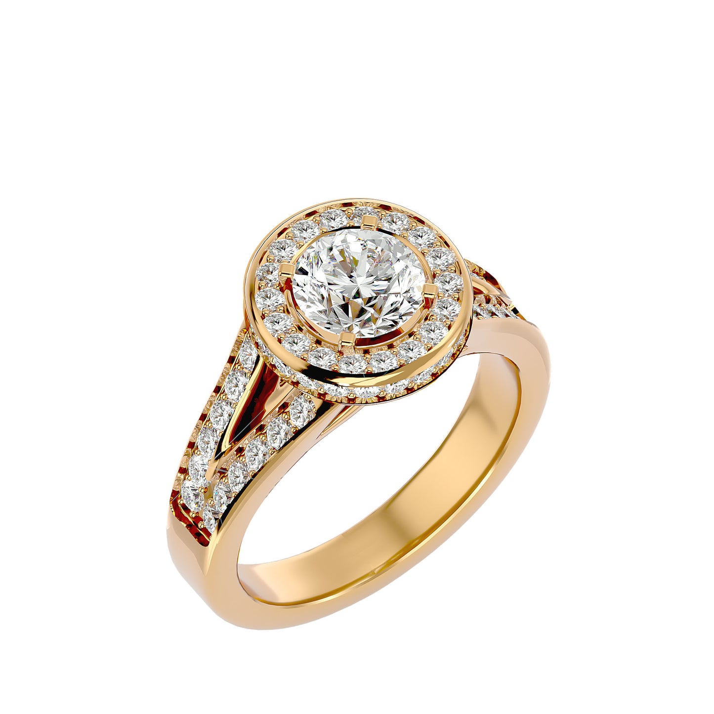 Stuller halo round diamond engagement ring