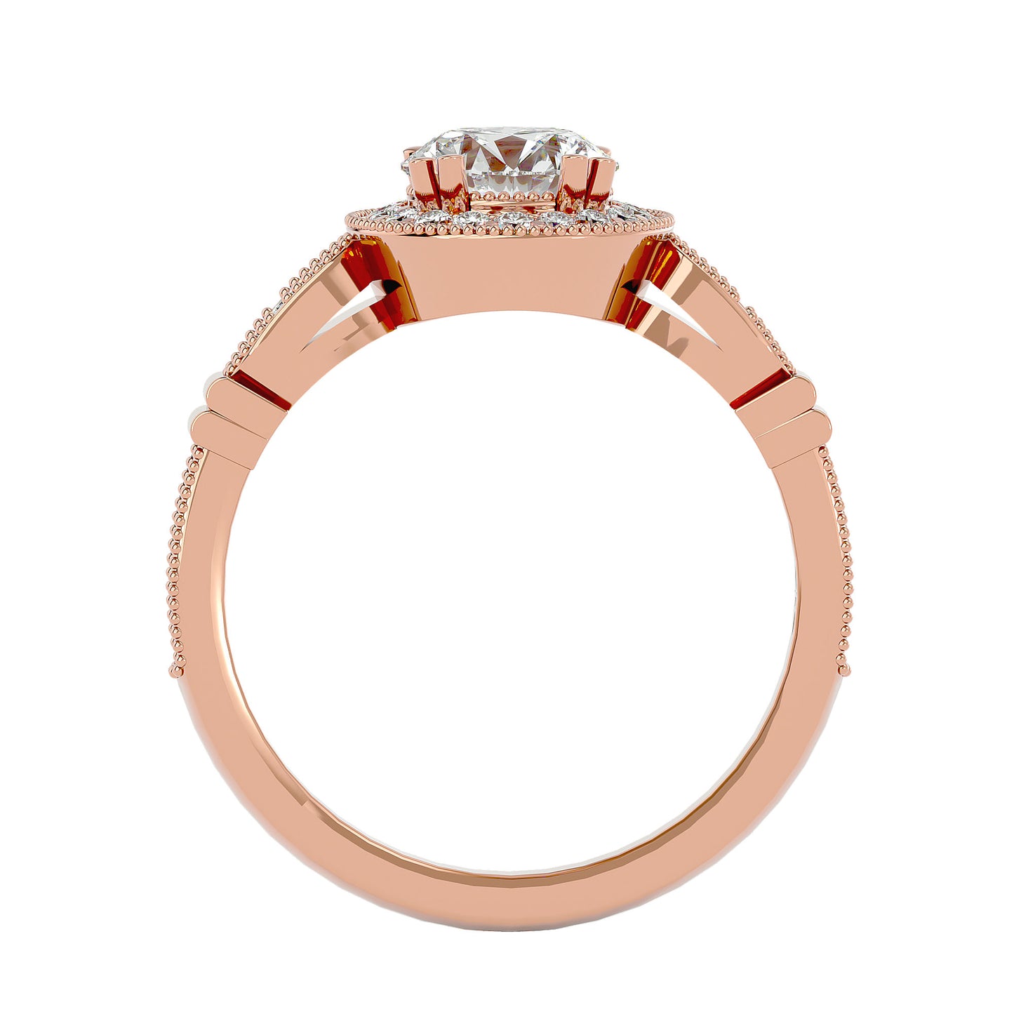 Kyara Halo diamond engagement ring