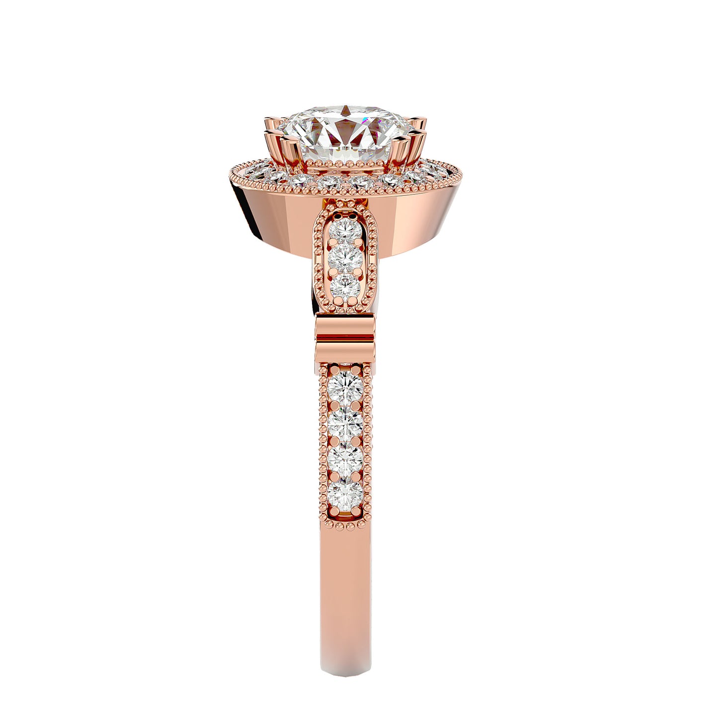 Kyara Halo diamond engagement ring
