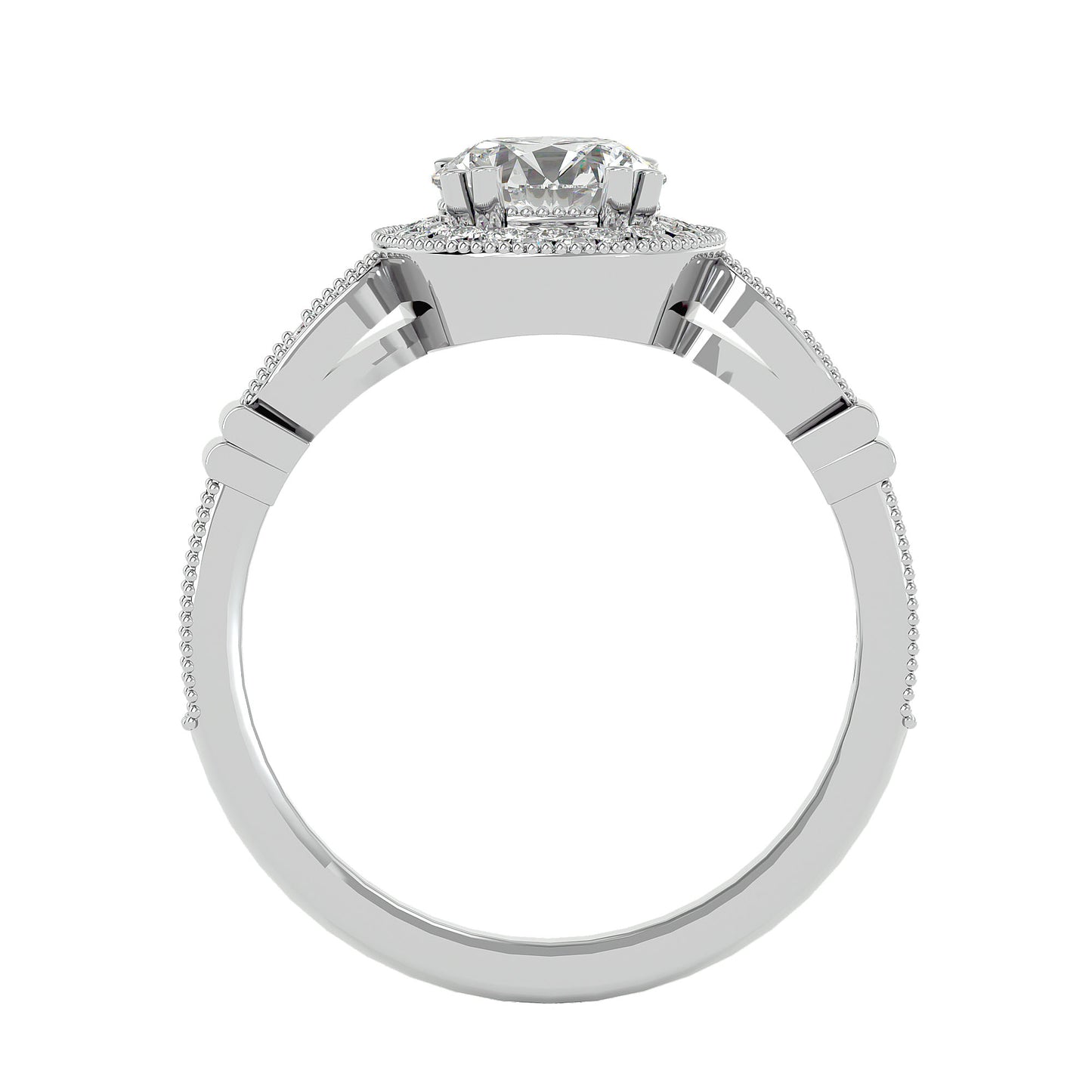 Kyara Halo diamond engagement ring