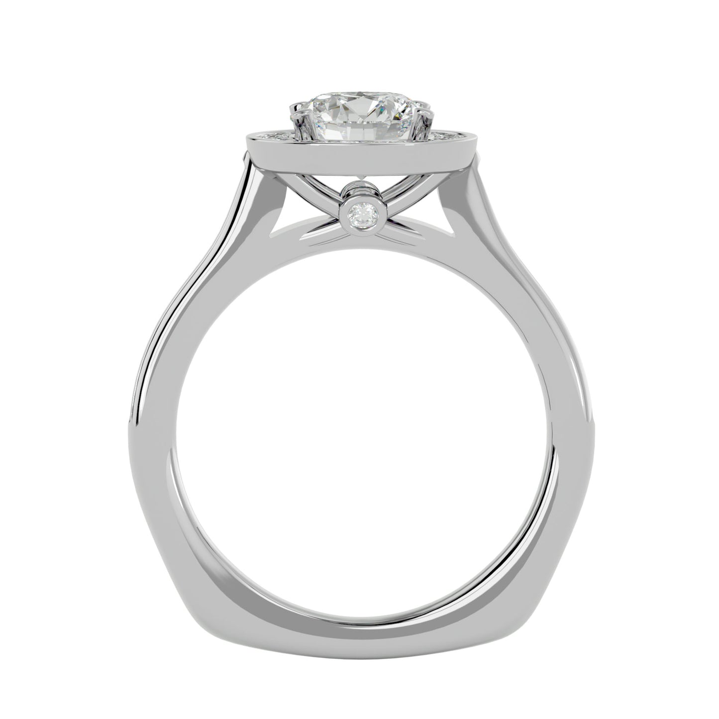Suri Round halo diamond engagement ring