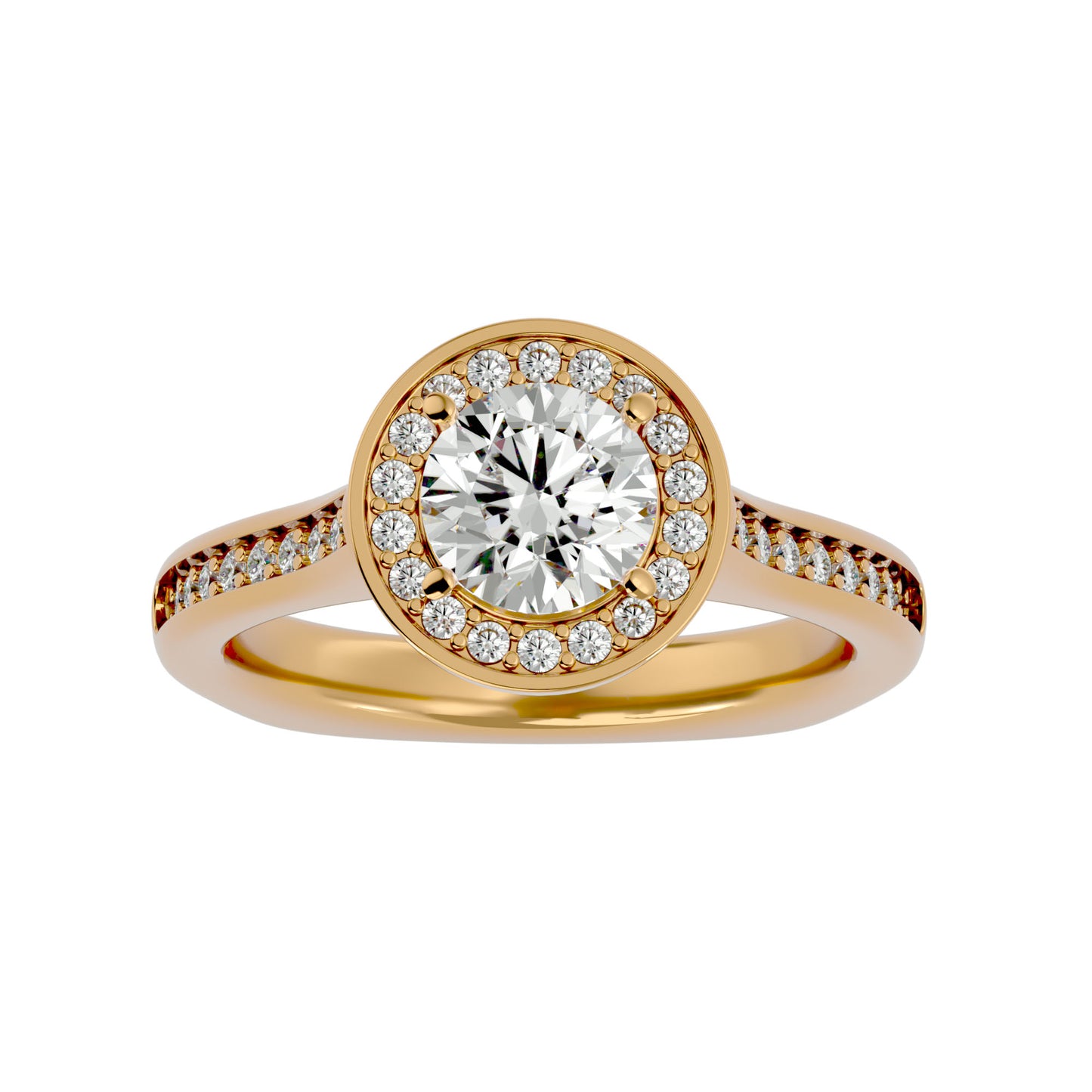 Suri Round halo diamond engagement ring