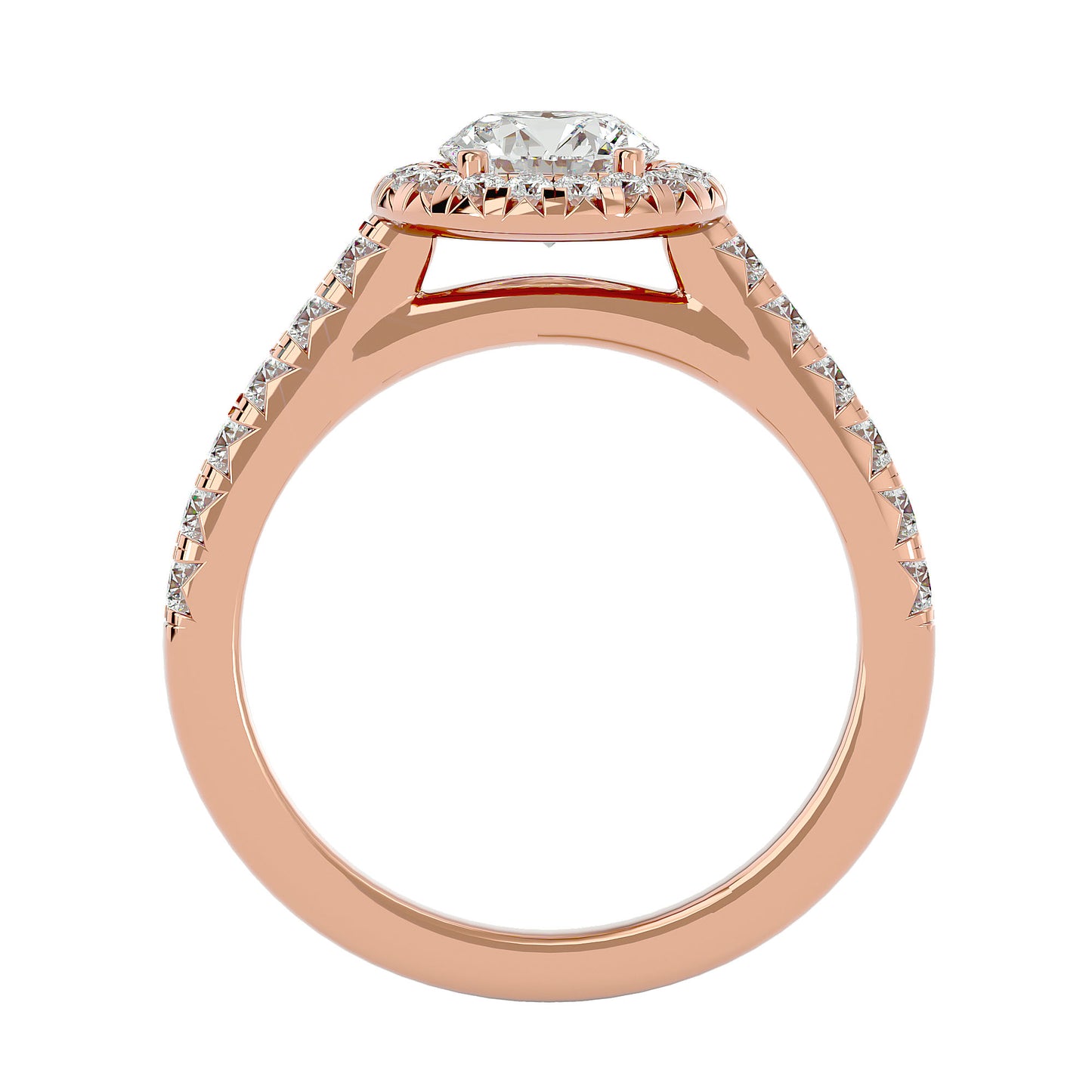 Fea Round halo diamond engagement ring