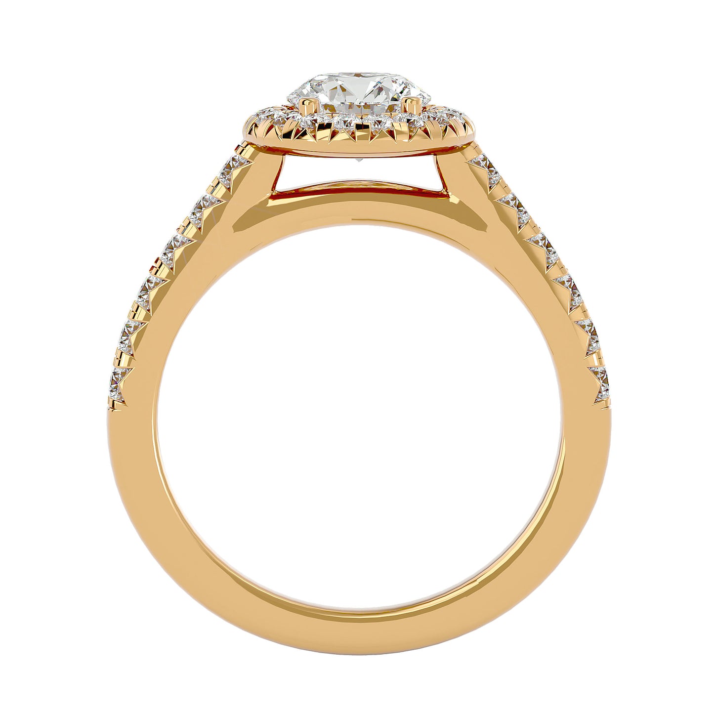 Fea Round halo diamond engagement ring