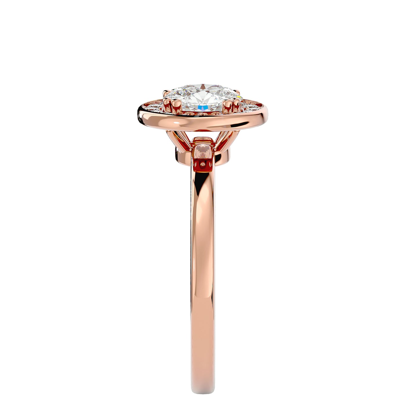 Indo Halo diamond engagement ring