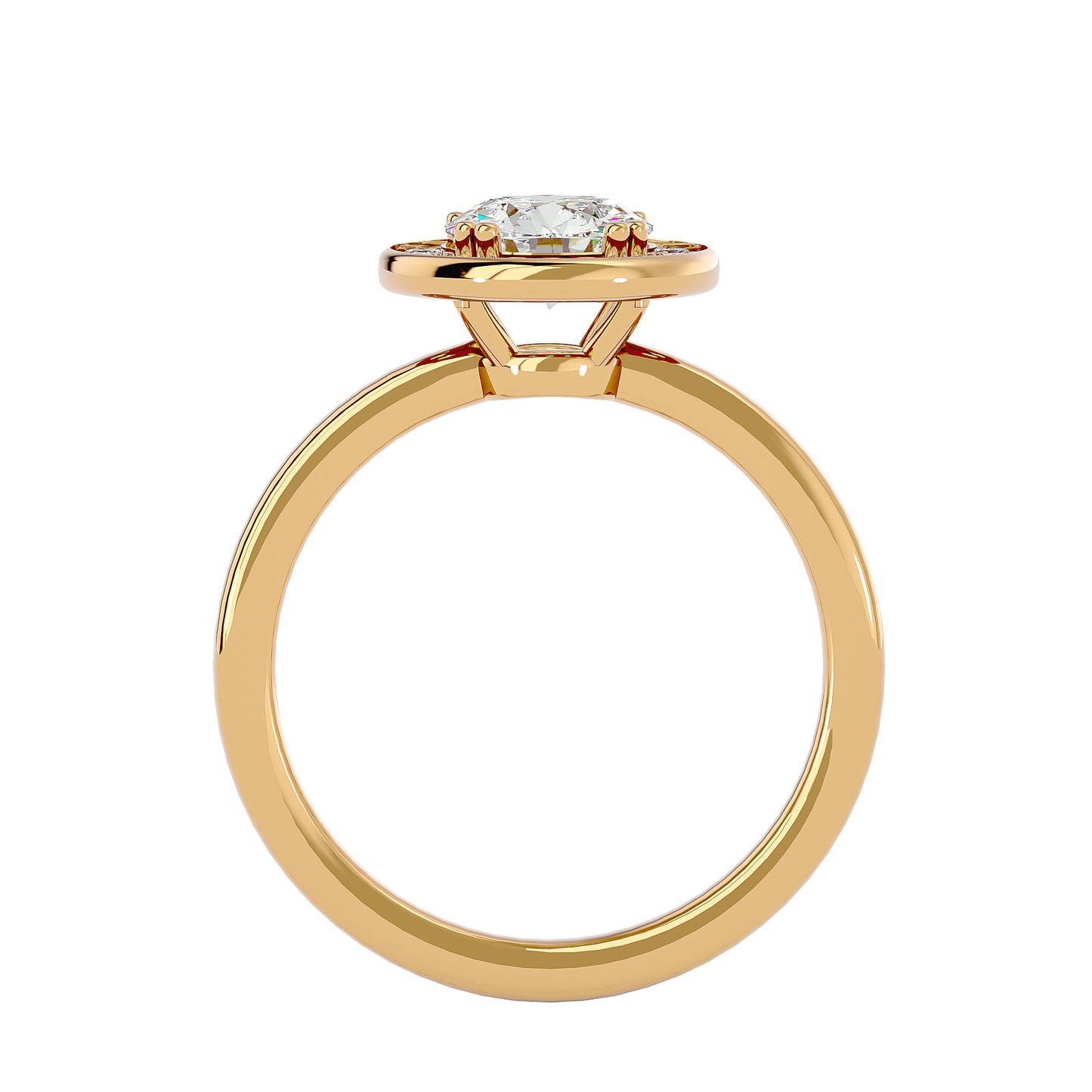 Indo Halo diamond engagement ring
