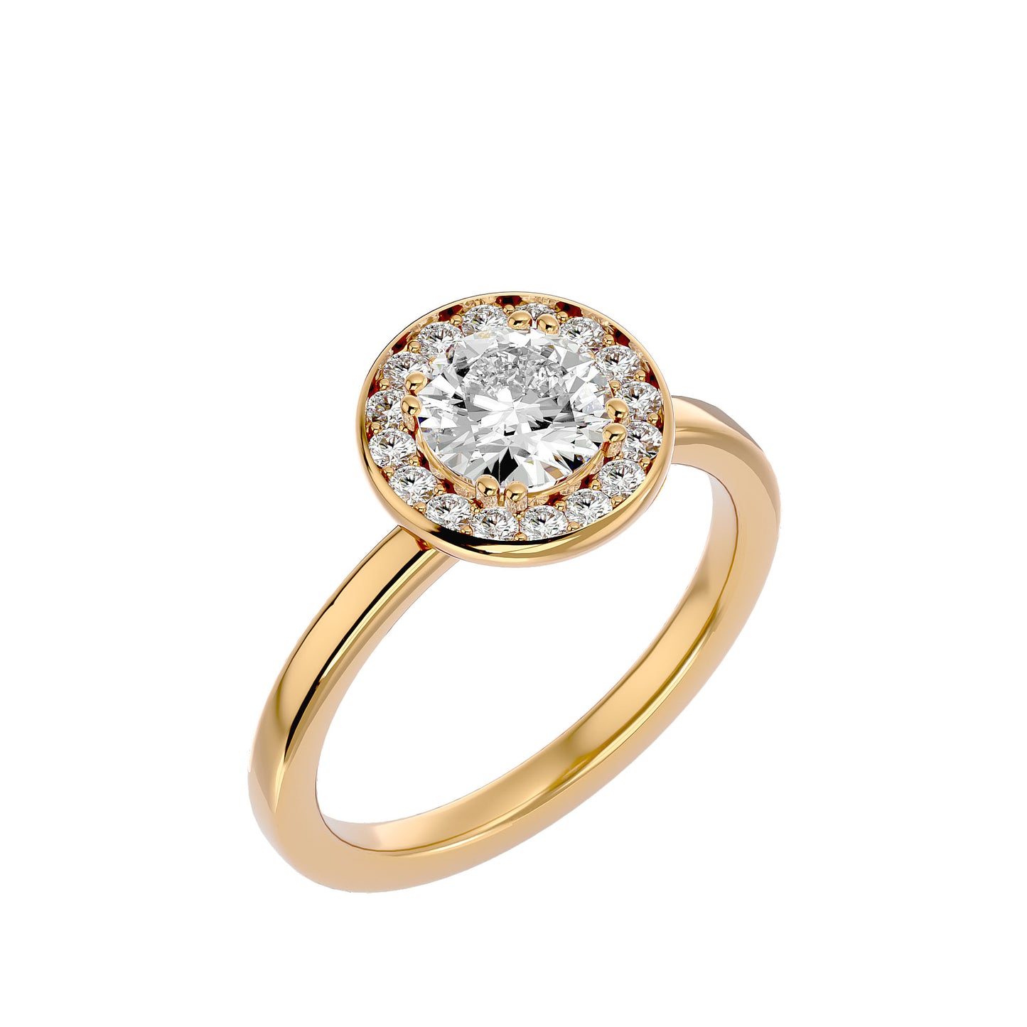 Indo Halo diamond engagement ring
