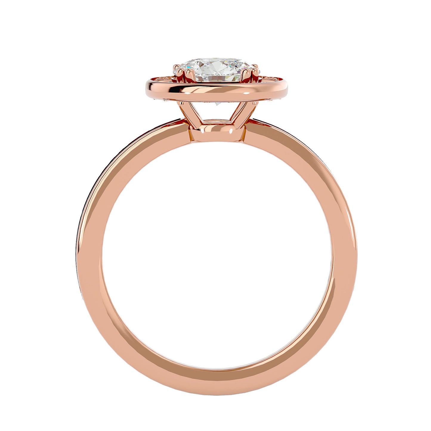Senorita Halo diamond engagement ring