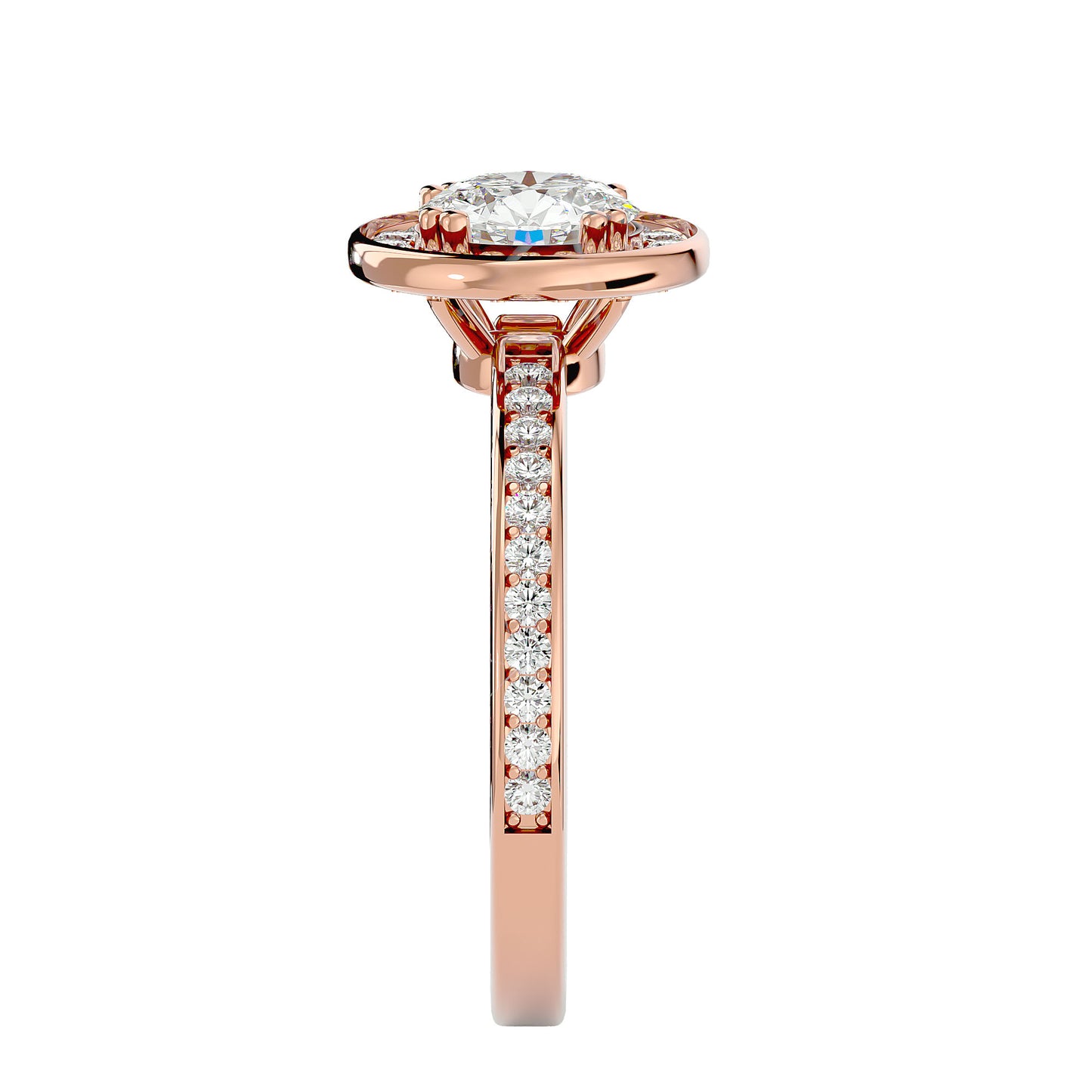 Senorita Halo diamond engagement ring