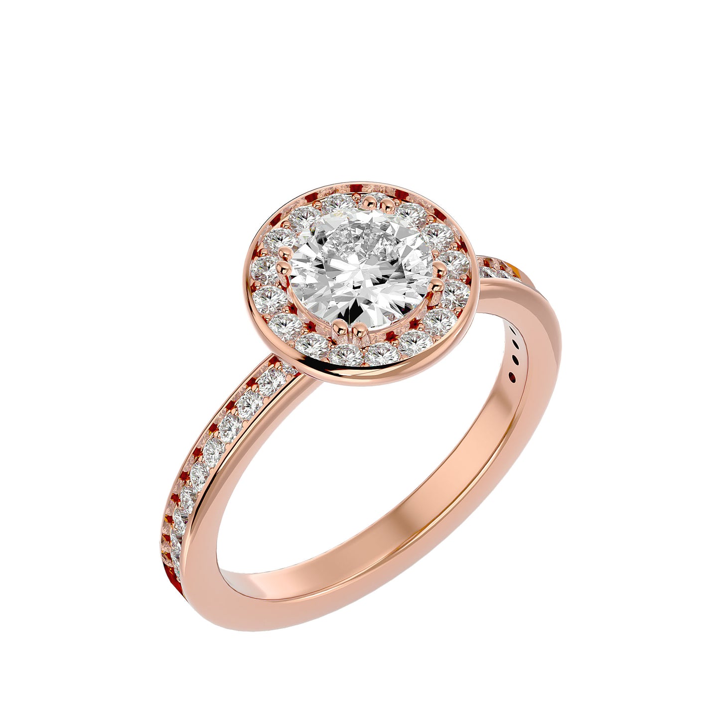 Senorita Halo diamond engagement ring
