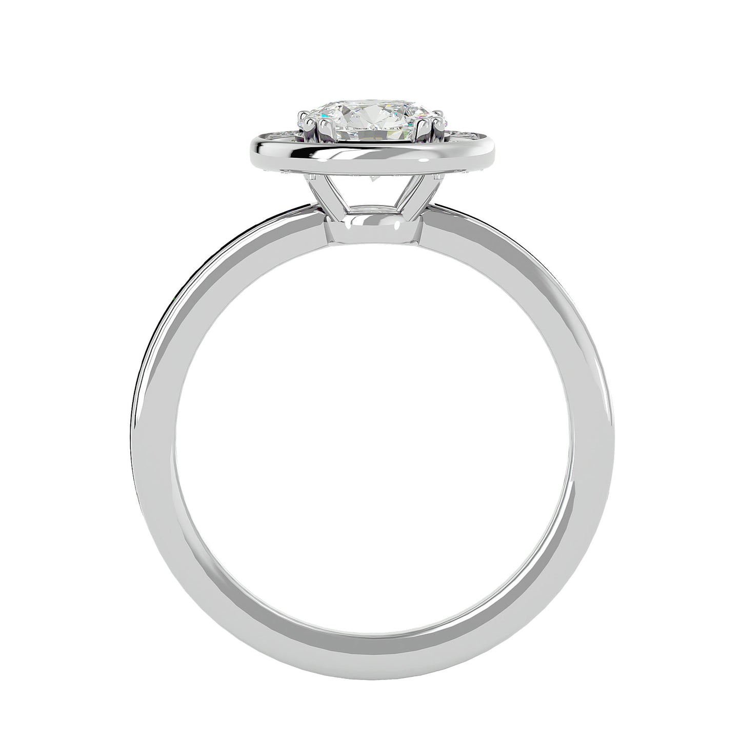 Senorita Halo diamond engagement ring