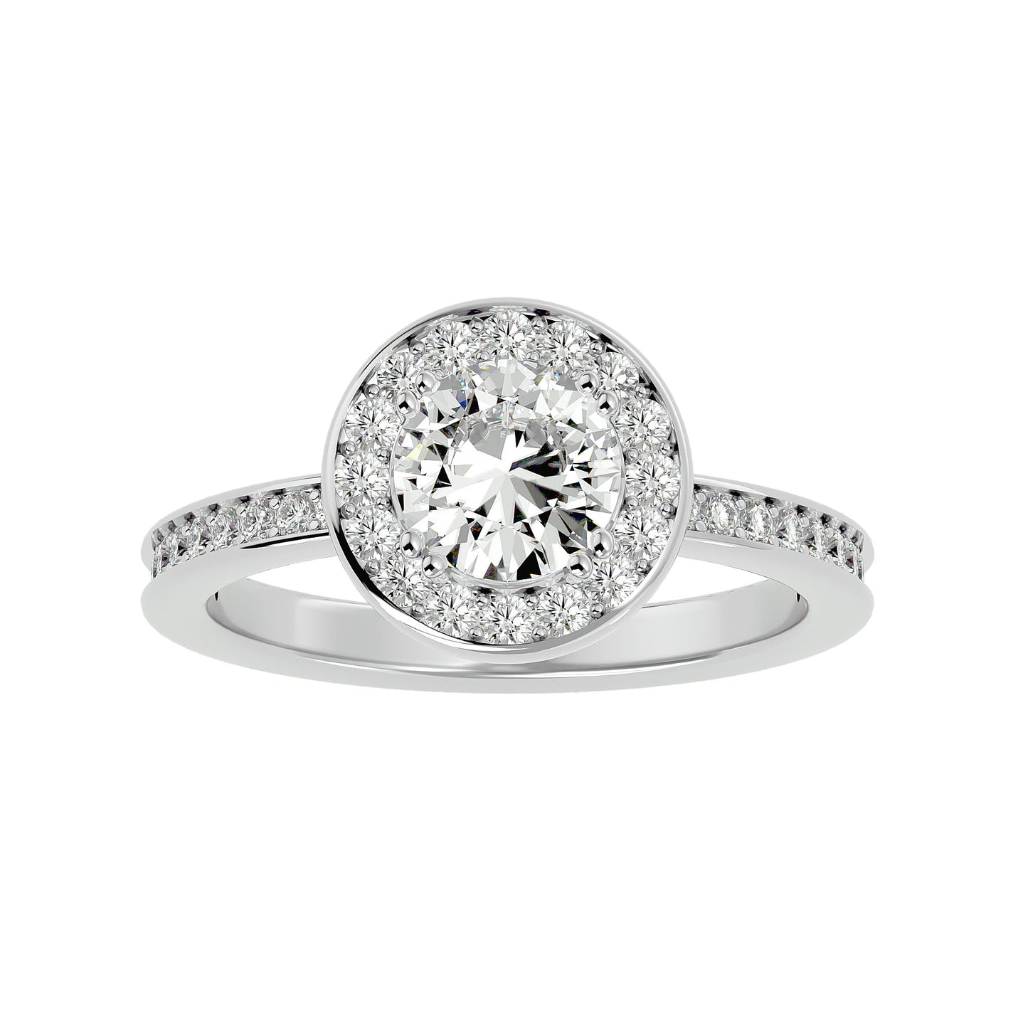 Senorita Halo diamond engagement ring