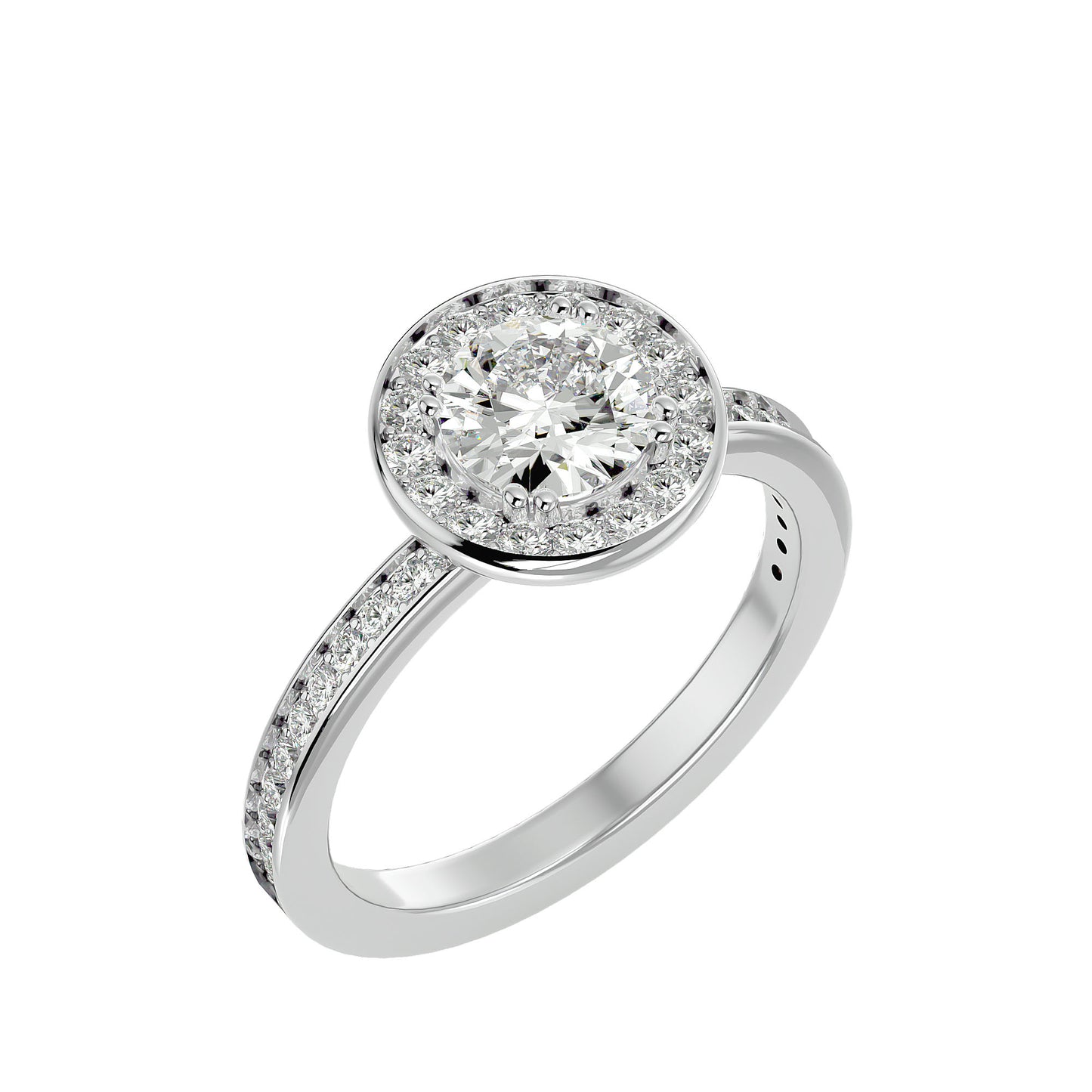 Senorita Halo diamond engagement ring
