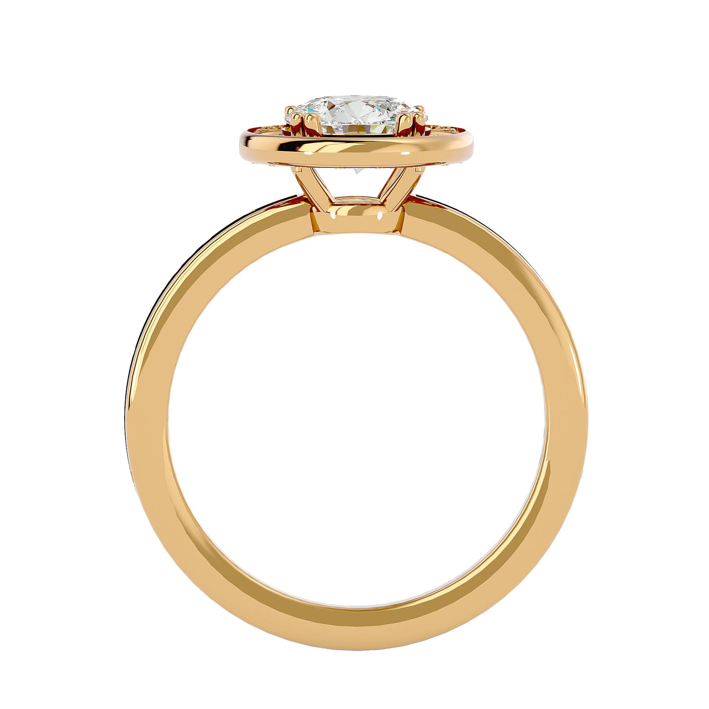 Senorita Halo diamond engagement ring