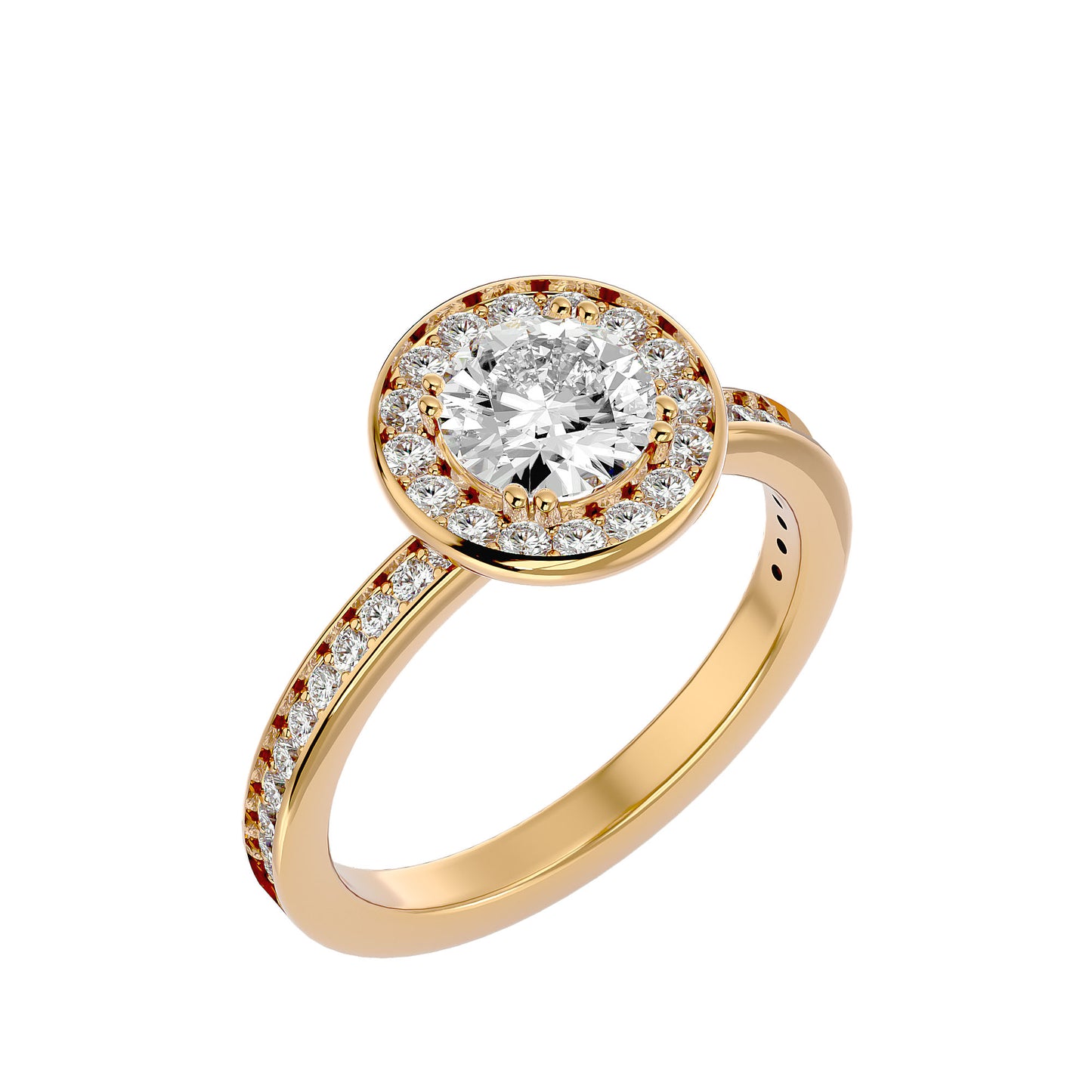 Senorita Halo diamond engagement ring