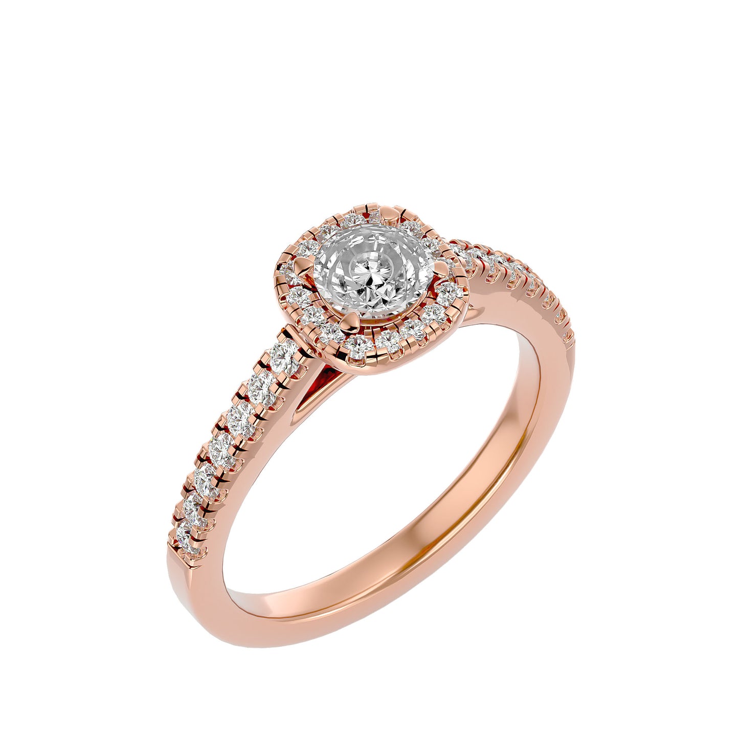 Micelle Halo diamond engagement ring