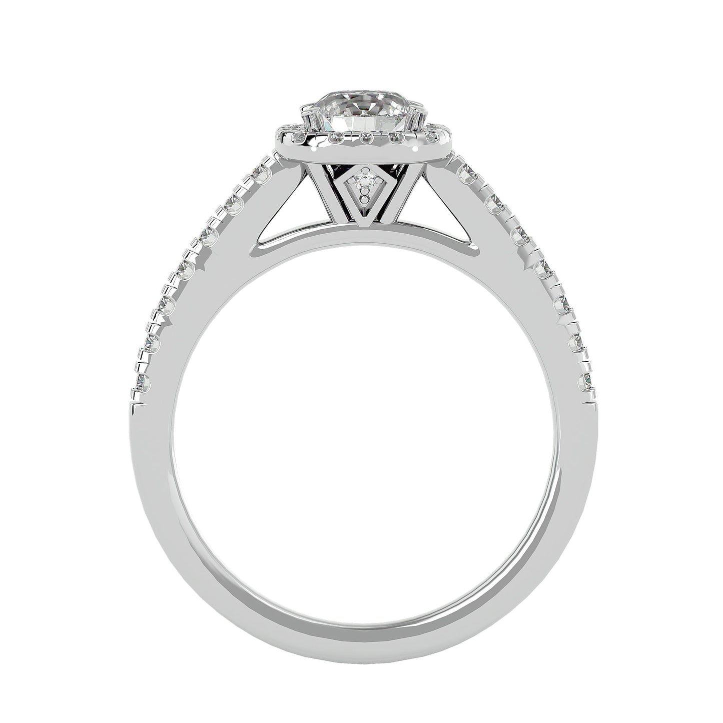Micelle Halo diamond engagement ring