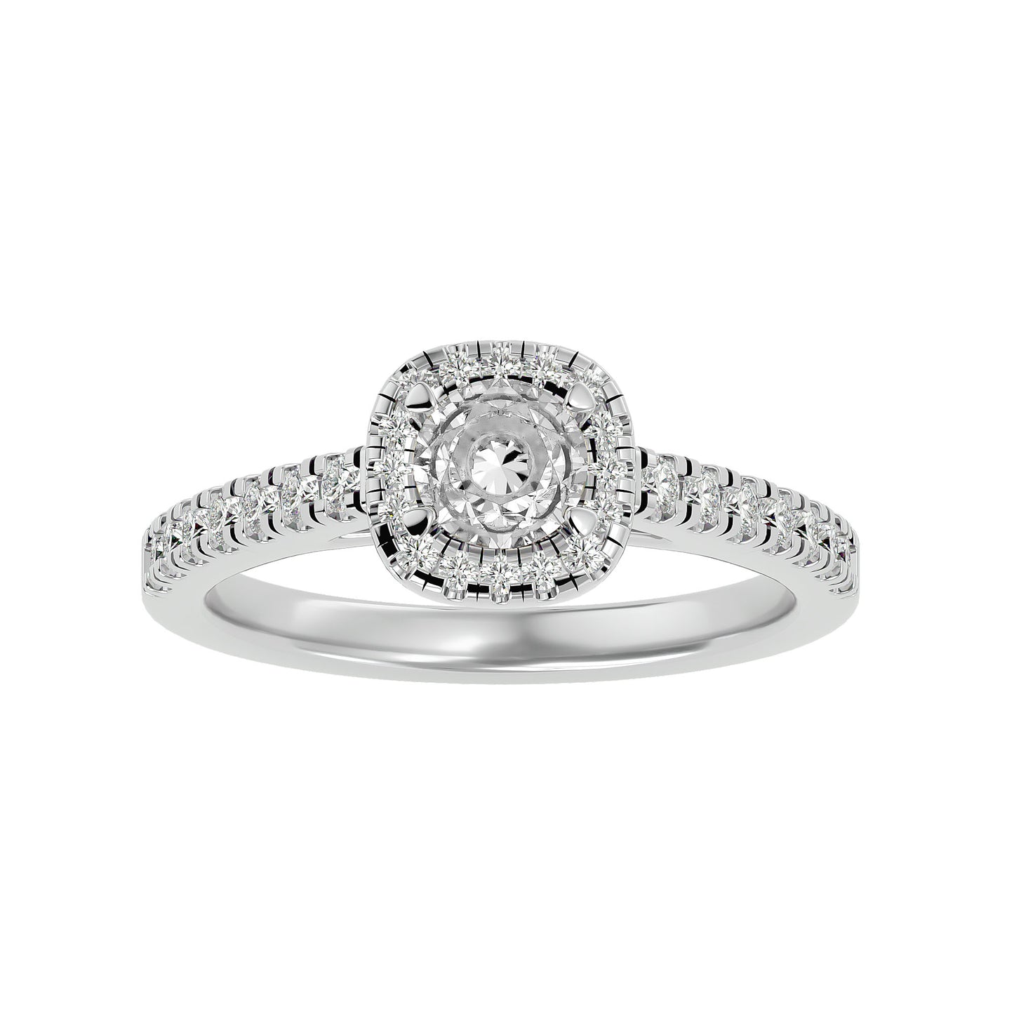 Micelle Halo diamond engagement ring