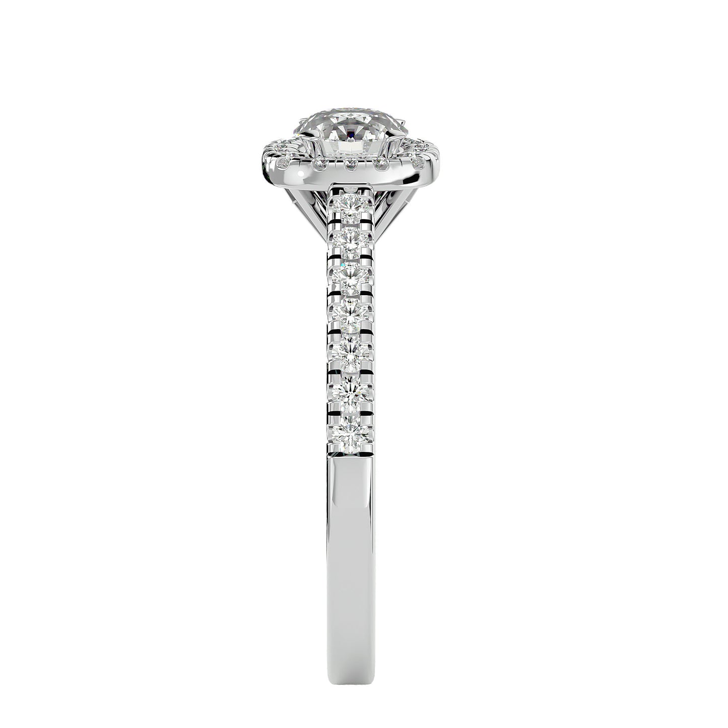 Micelle Halo diamond engagement ring