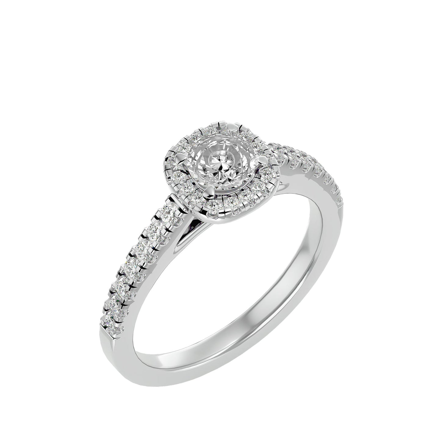 Micelle Halo diamond engagement ring