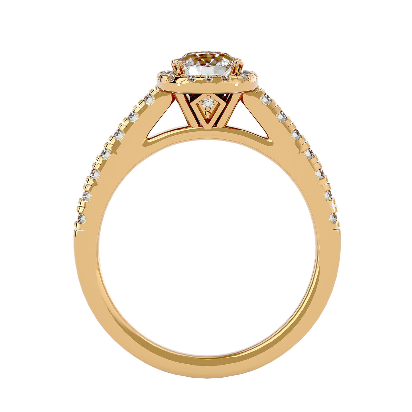 Micelle Halo diamond engagement ring