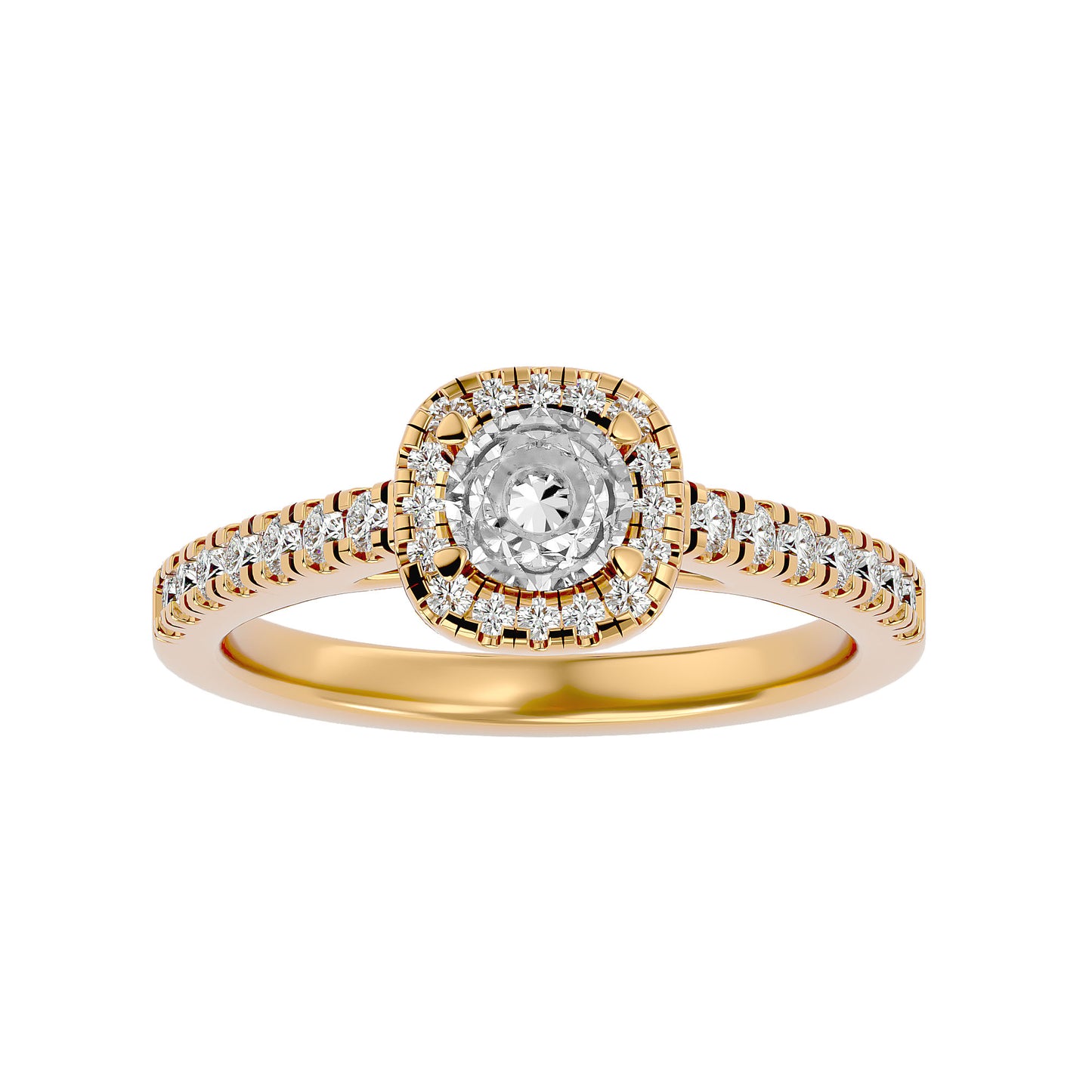 Micelle Halo diamond engagement ring