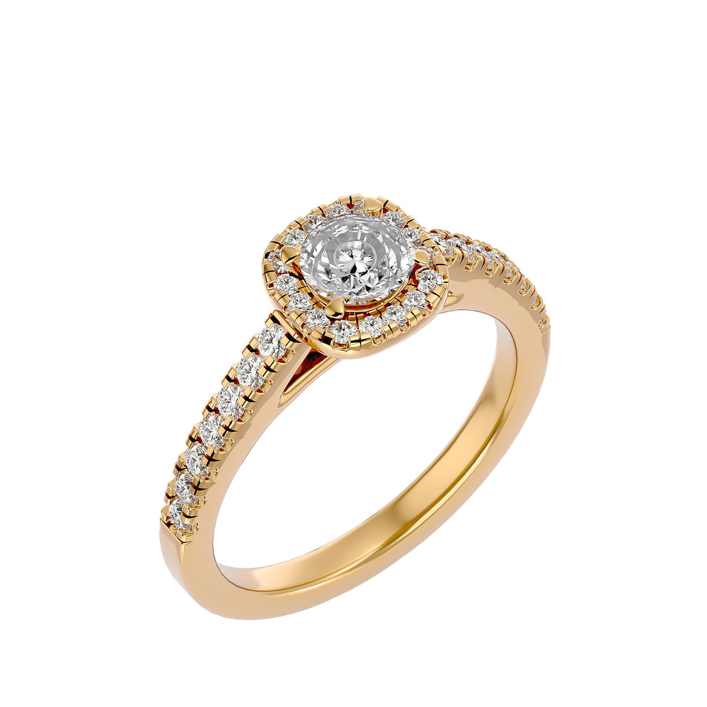 Micelle Halo diamond engagement ring