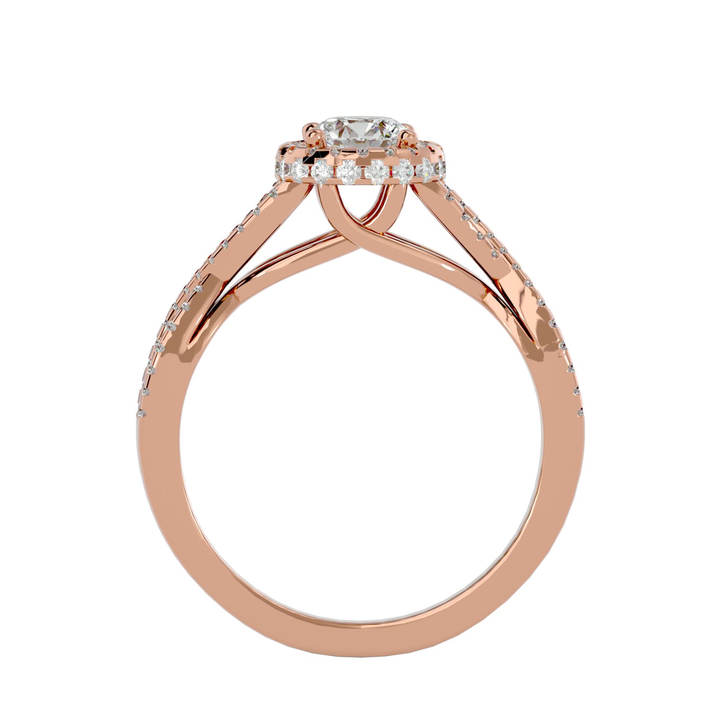 Joseph criss cross diamond engagement ring