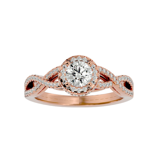 Joseph criss cross diamond engagement ring