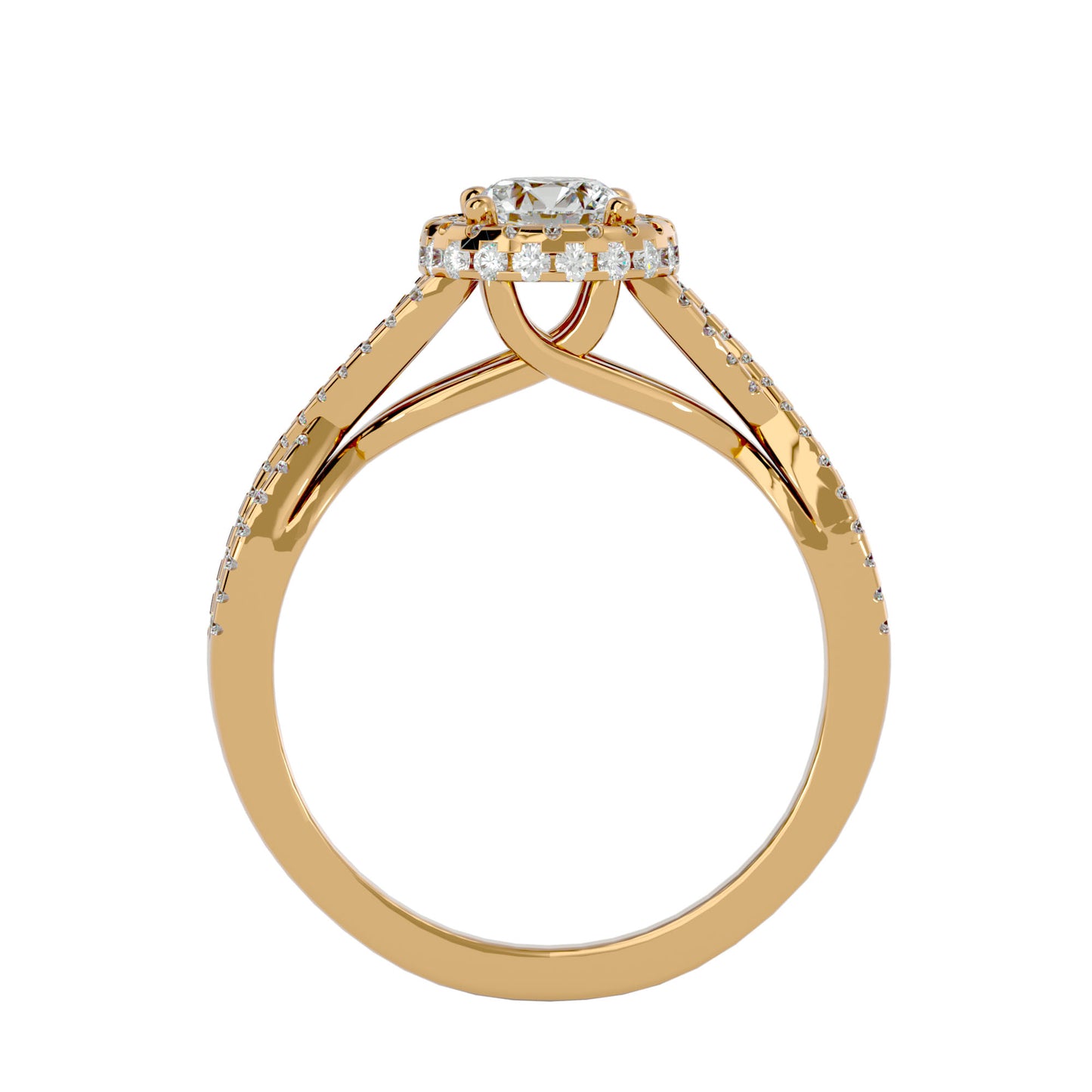 Joseph criss cross diamond engagement ring