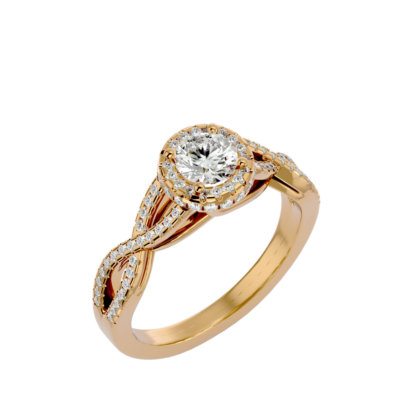 Joseph criss cross diamond engagement ring