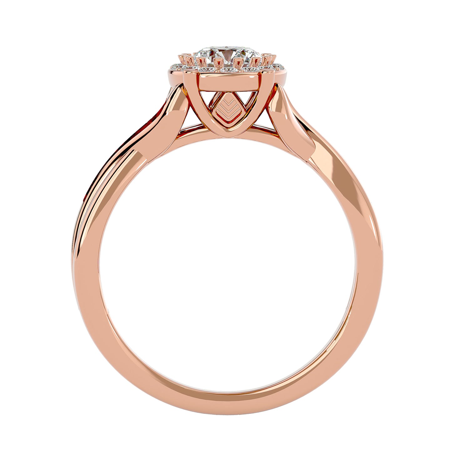 Tora halo criss cross diamond engagement ring