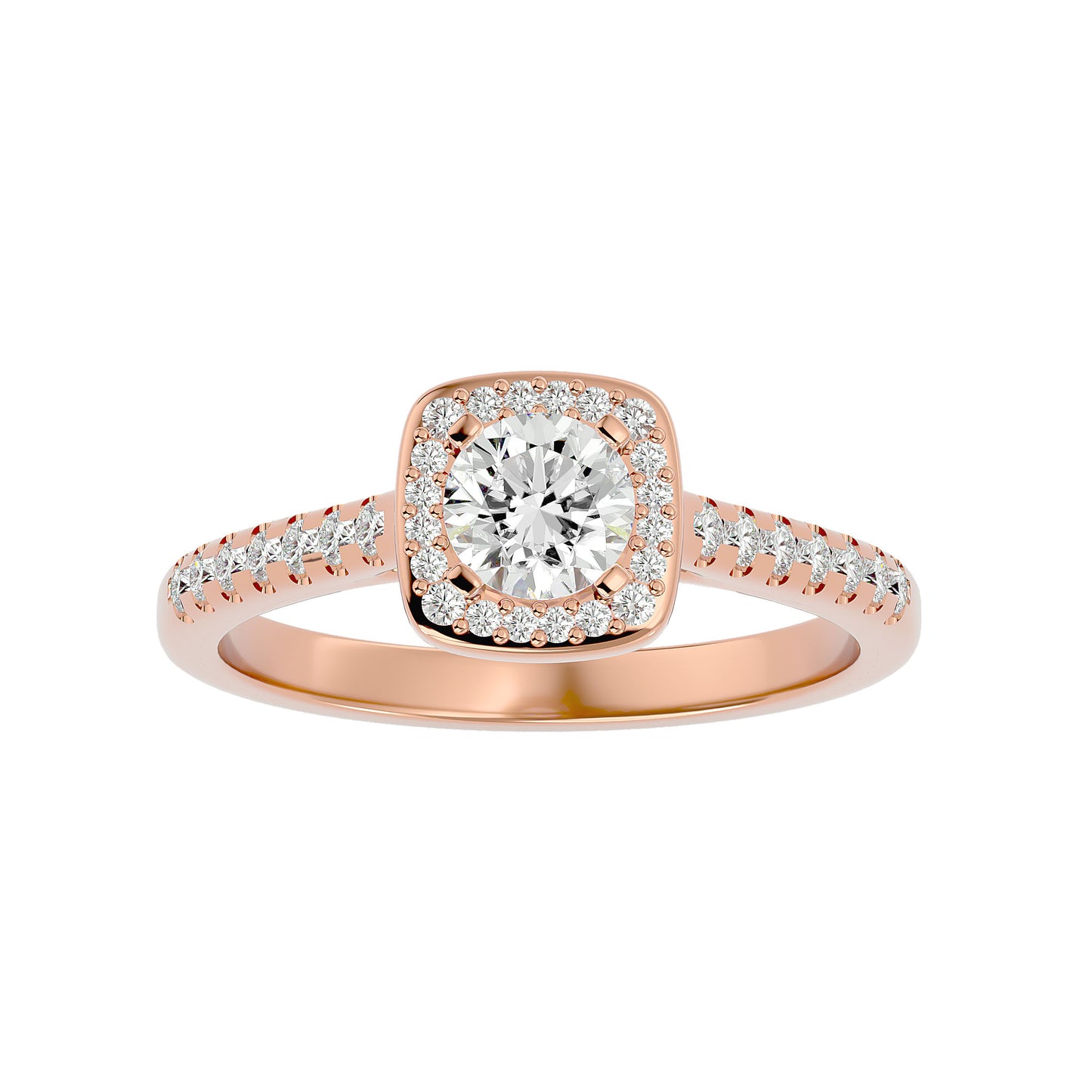 Gora halo diamond engagement ring