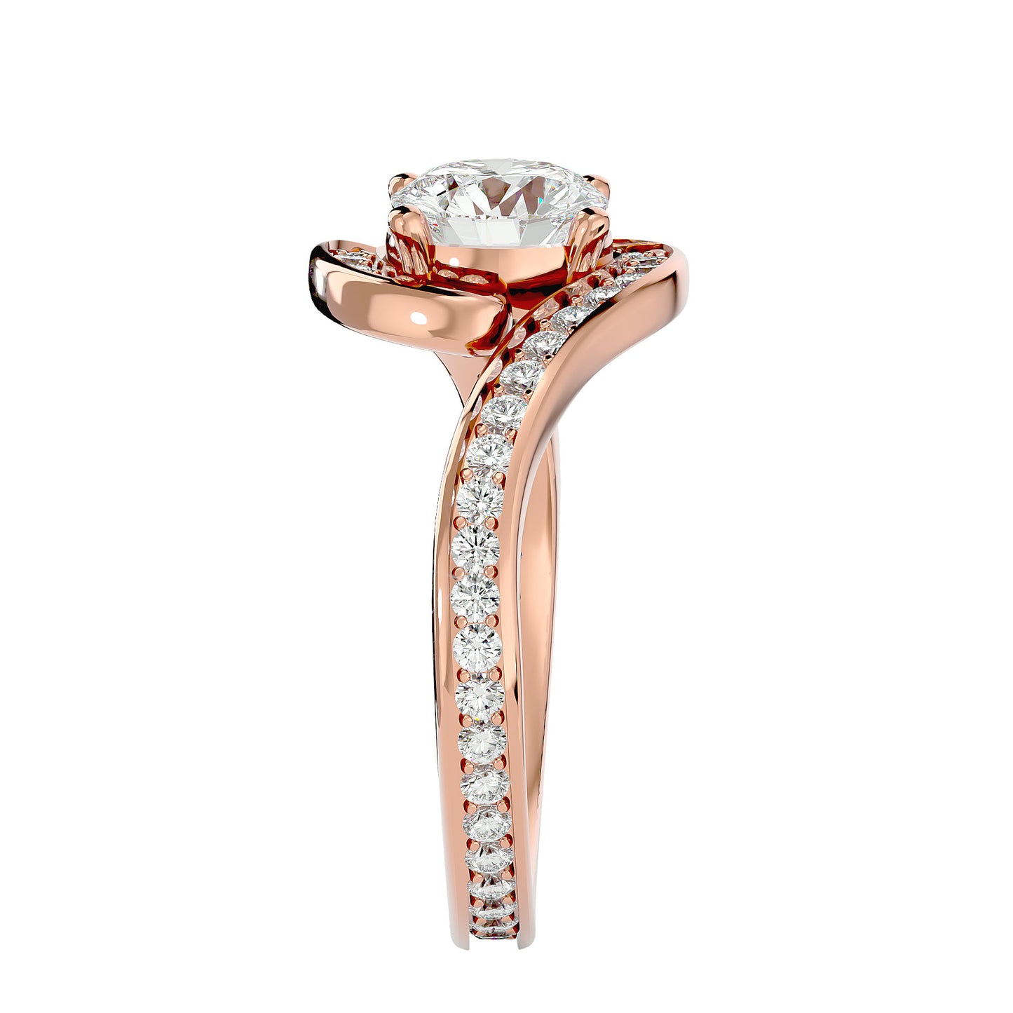 Ralphal Bypass diamond engagement ring