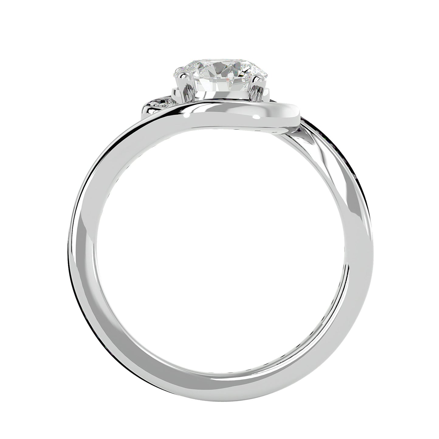Ralphal Bypass diamond engagement ring