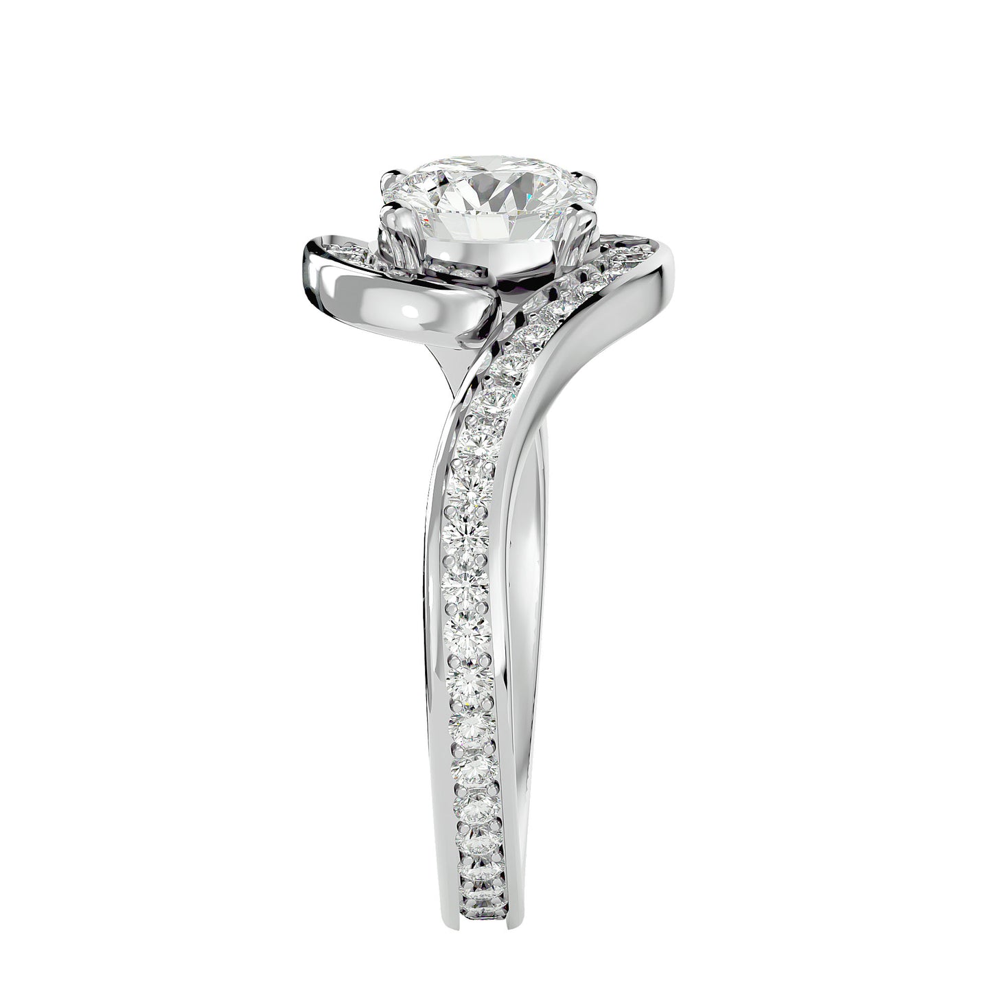 Ralphal Bypass diamond engagement ring