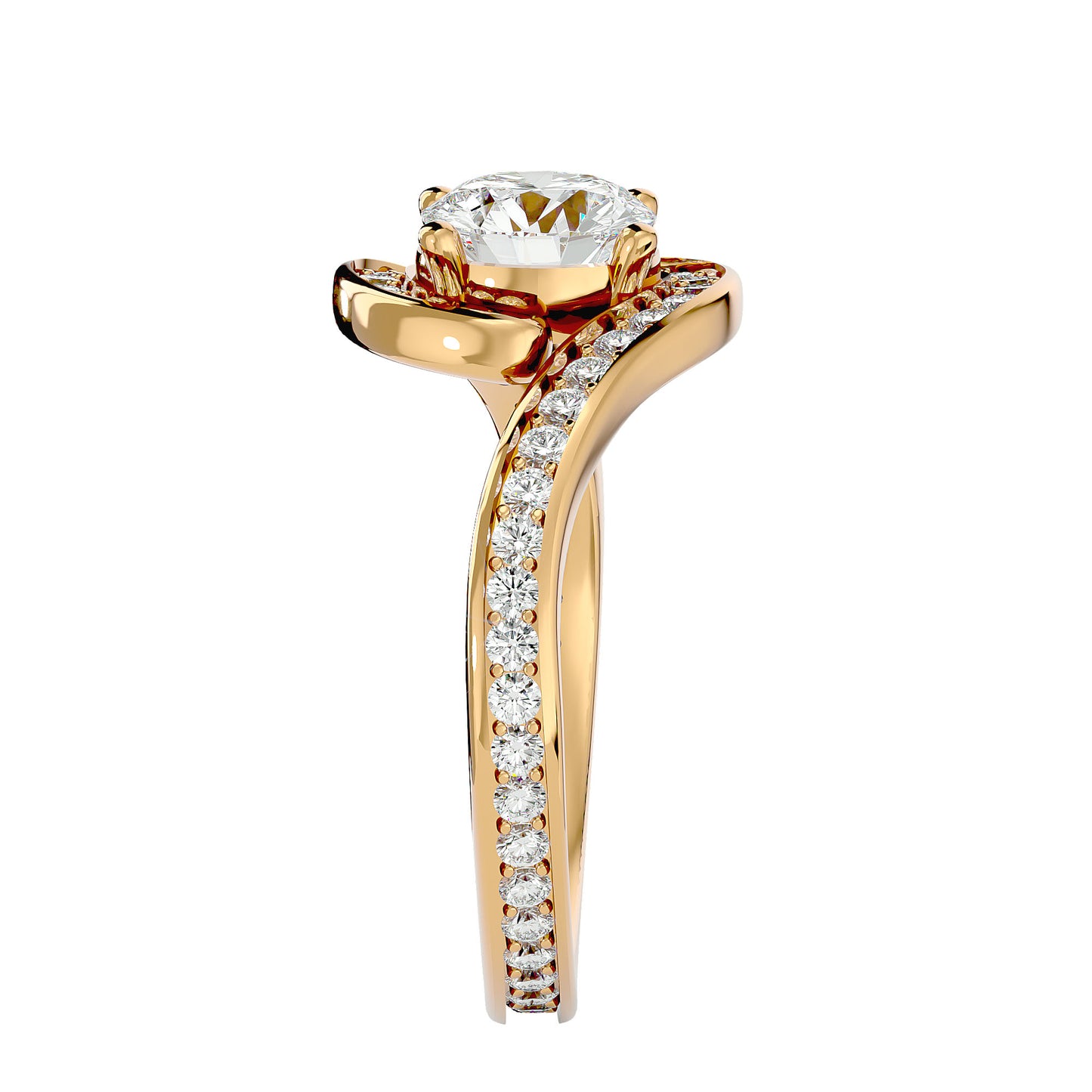 Ralphal Bypass diamond engagement ring