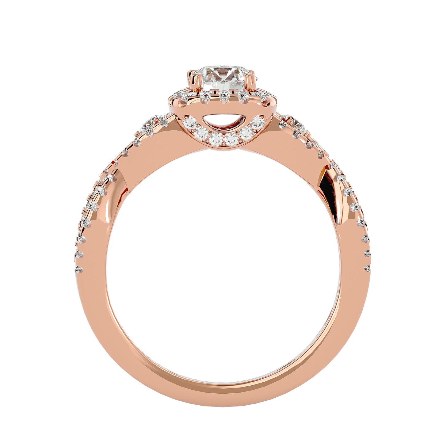 Preet Halo diamond engagement ring