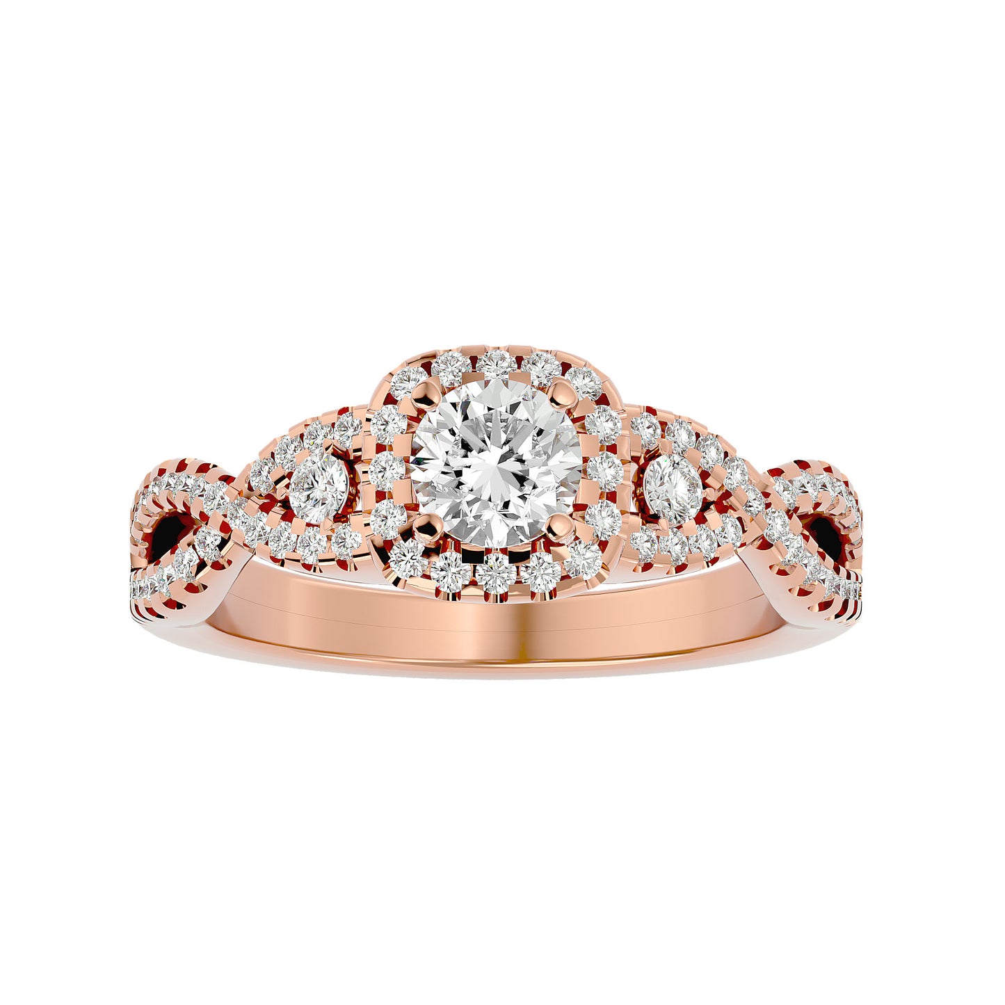 Preet Halo diamond engagement ring