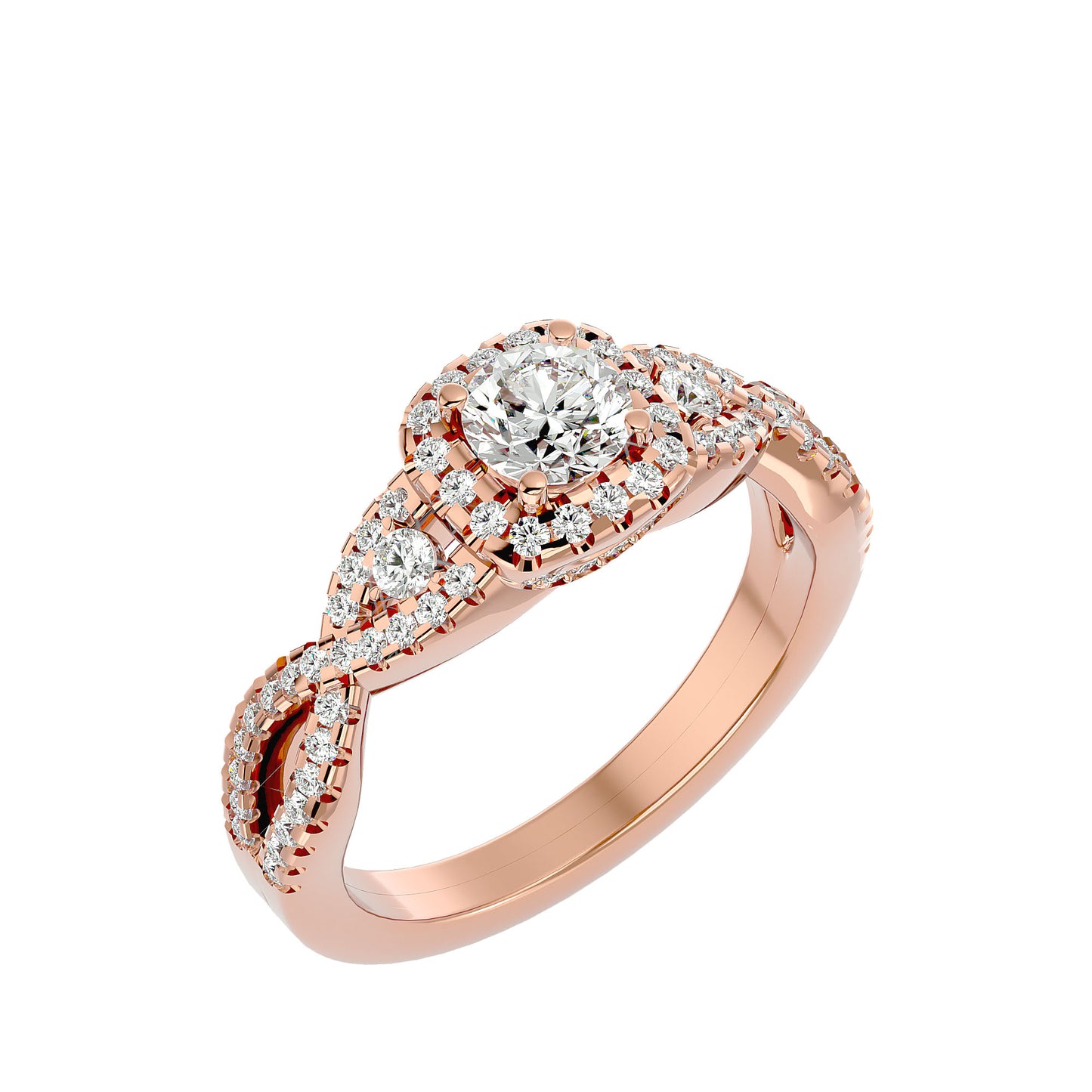 Preet Halo diamond engagement ring