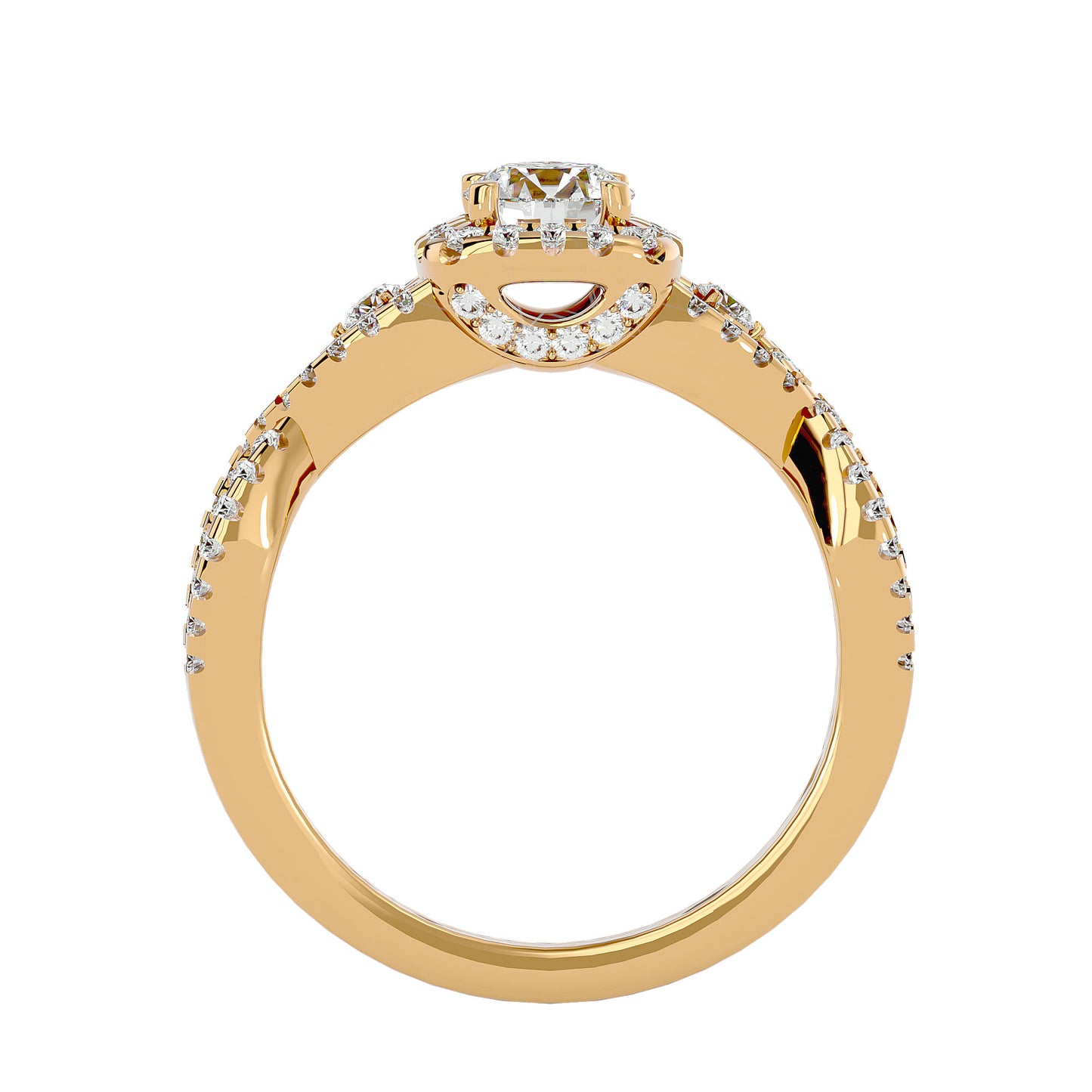 Preet Halo diamond engagement ring