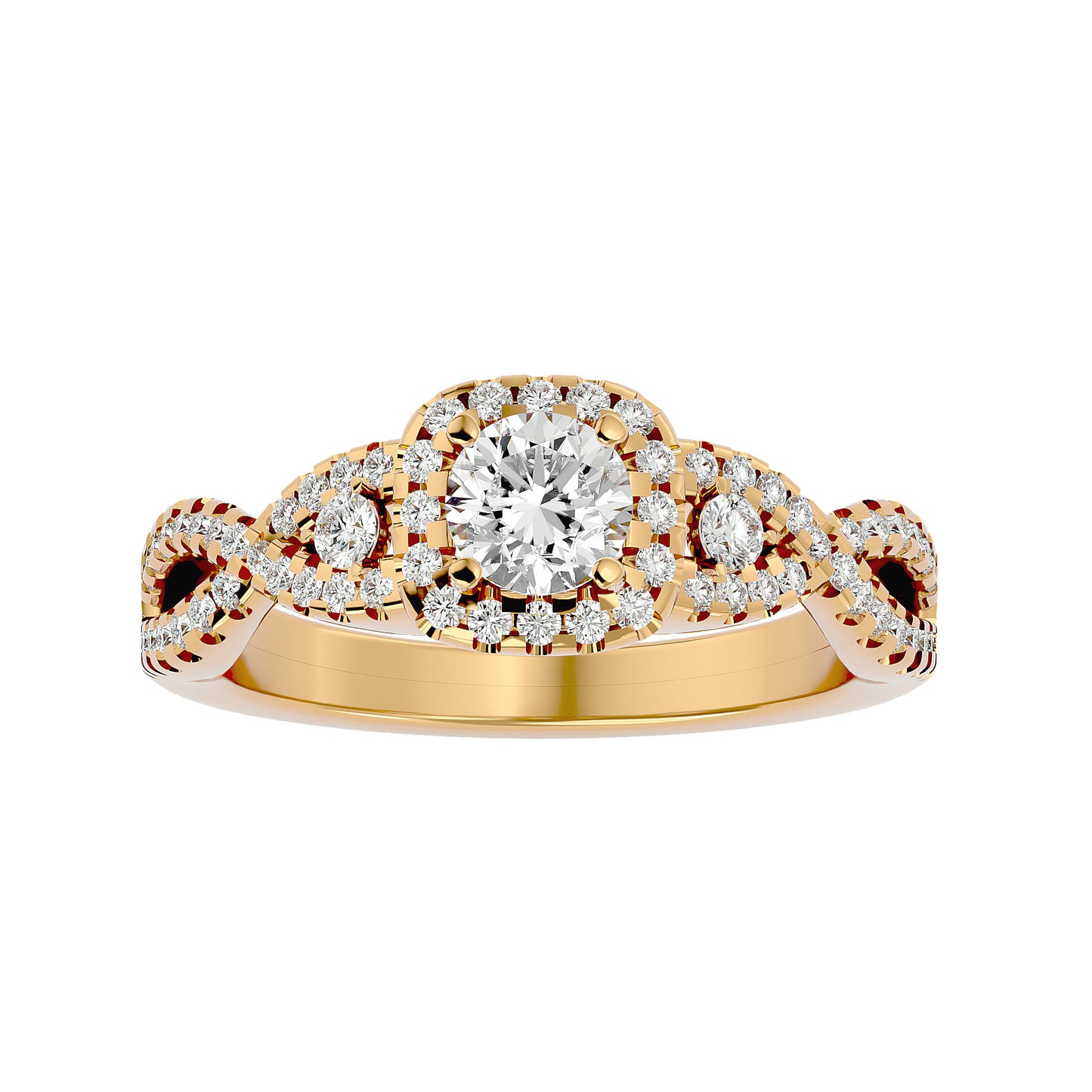 Preet Halo diamond engagement ring