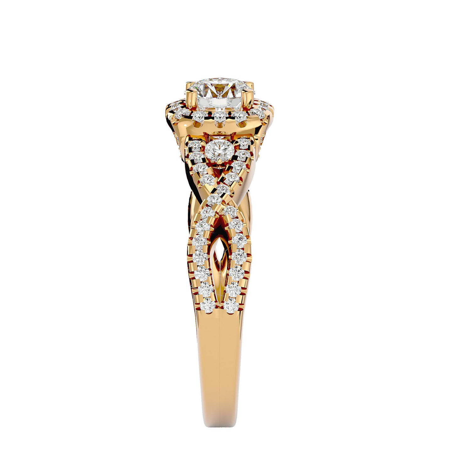 Preet Halo diamond engagement ring