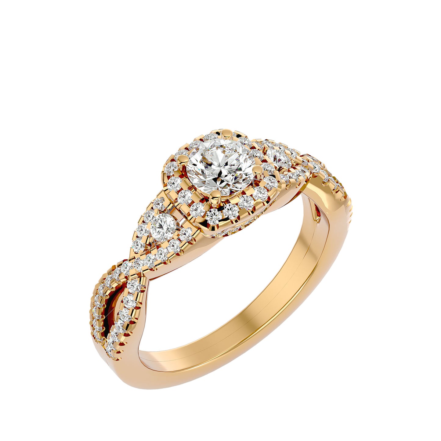 Preet Halo diamond engagement ring
