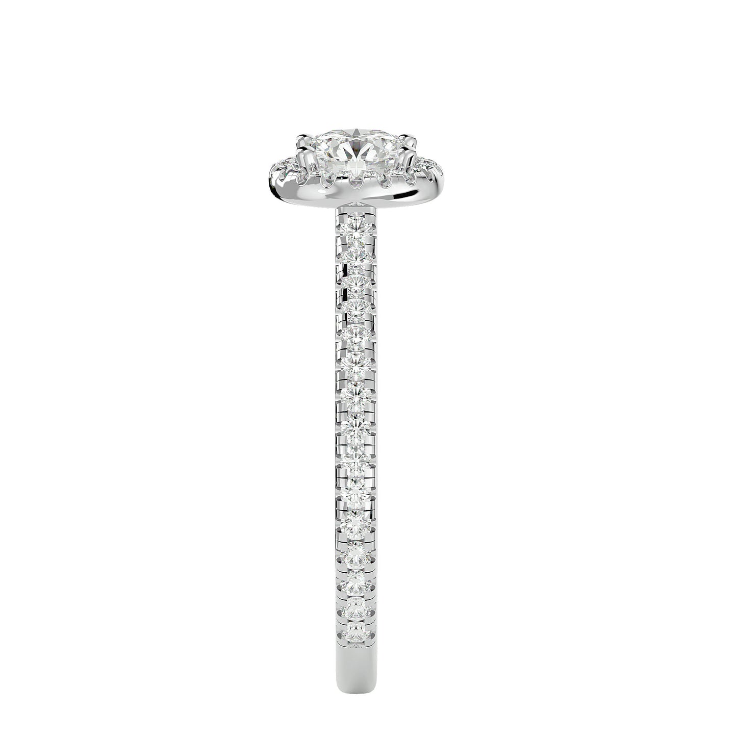 Harlow halo diamond engagemnet ring
