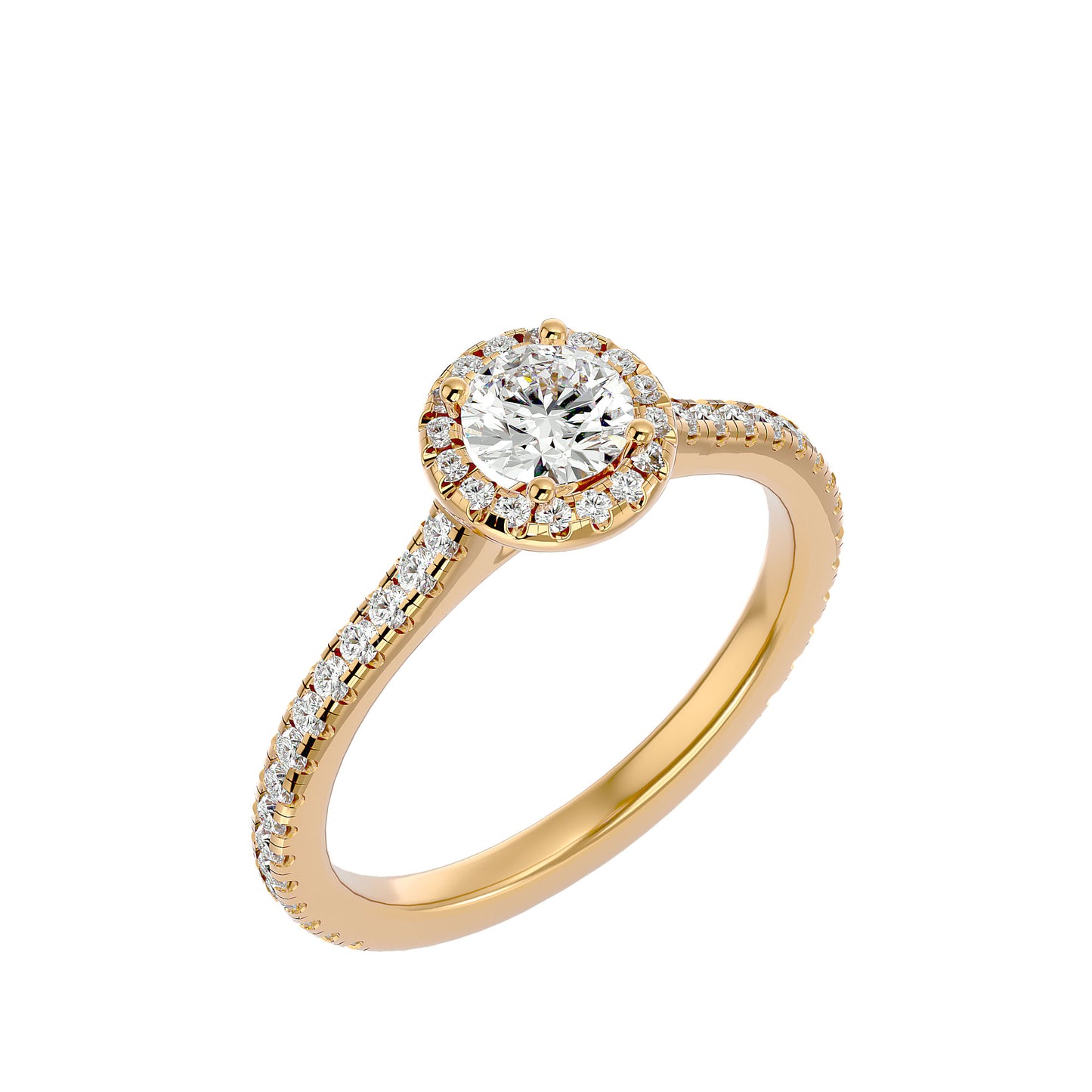 Harlow halo diamond engagemnet ring