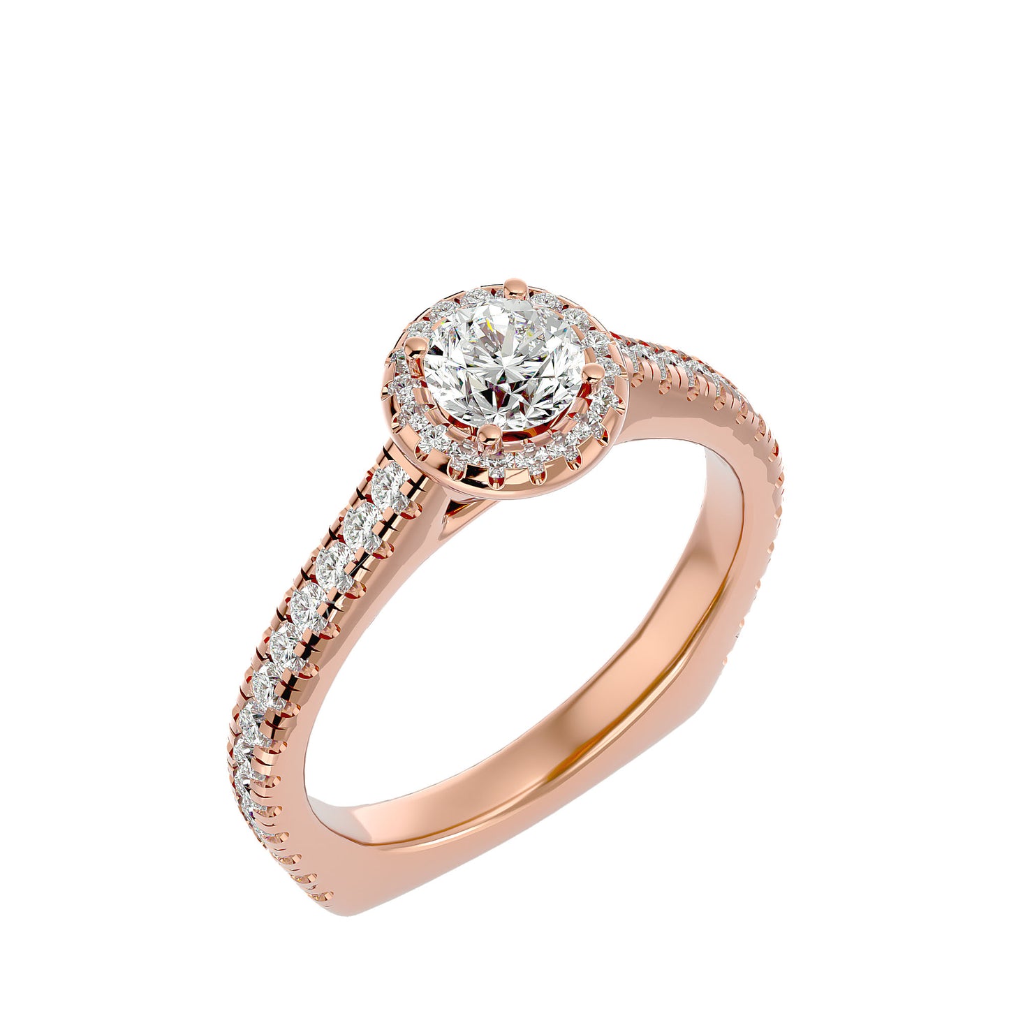 Bailey Halo diamond engagement ring