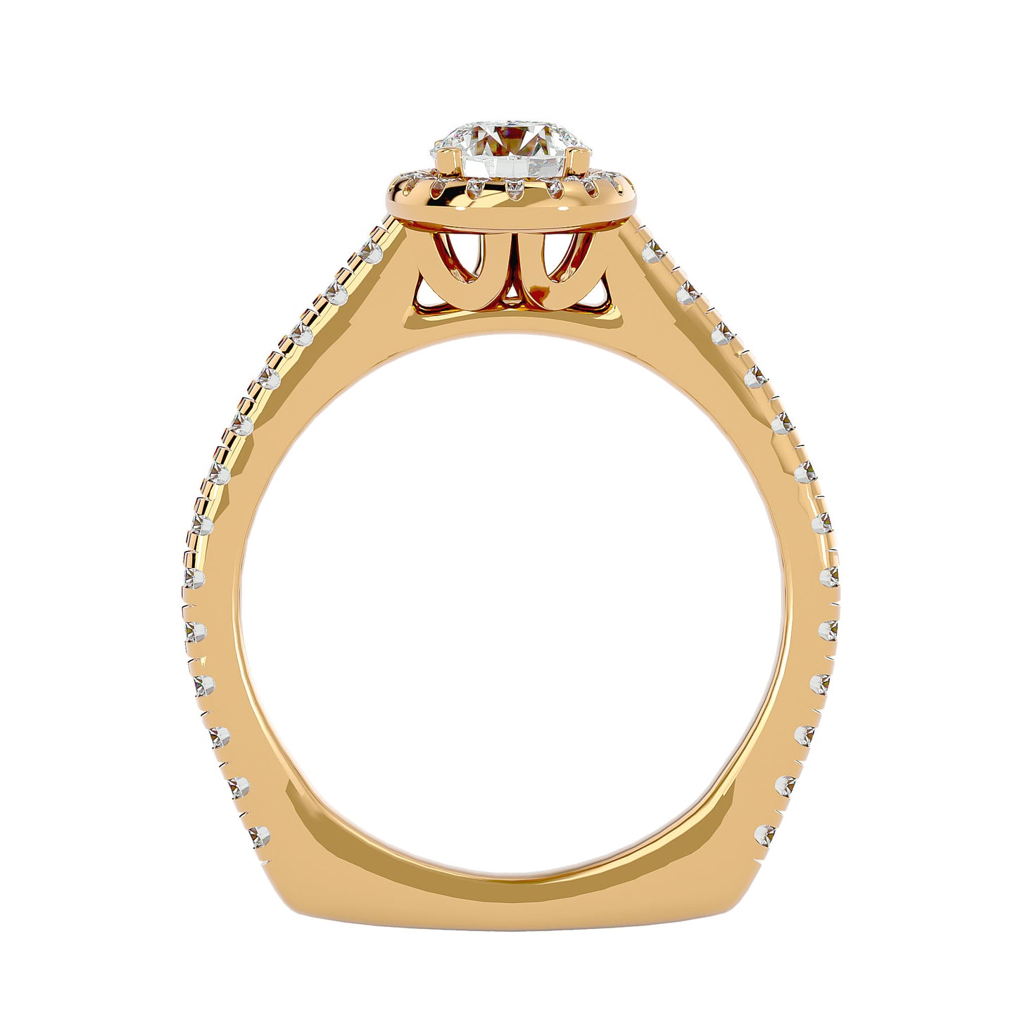 Bailey Halo diamond engagement ring