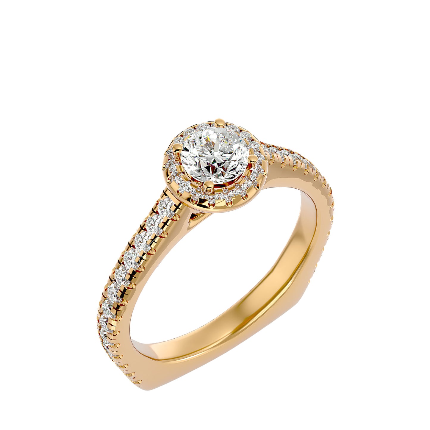 Bailey Halo diamond engagement ring