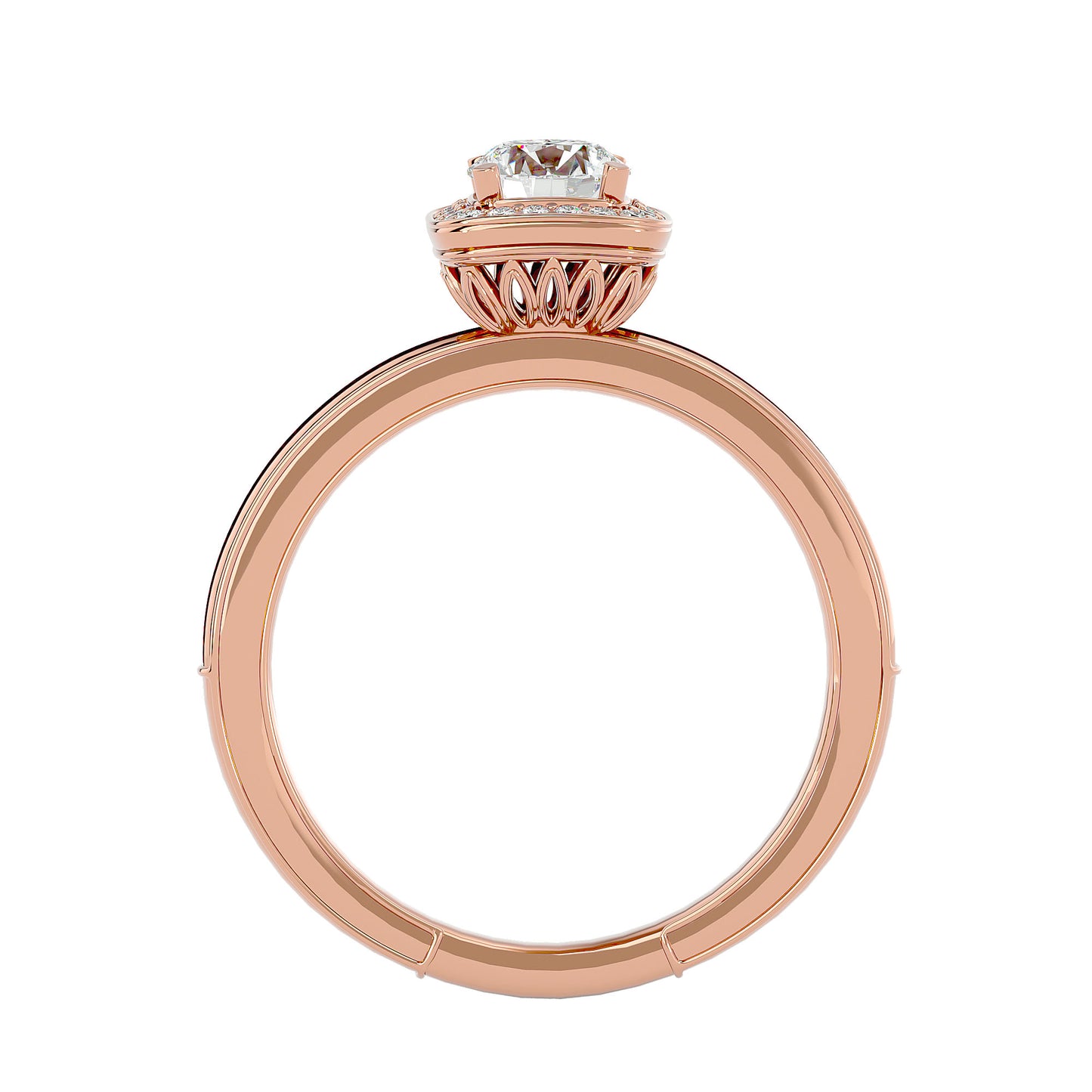 Romania Halo diamond engagement ring